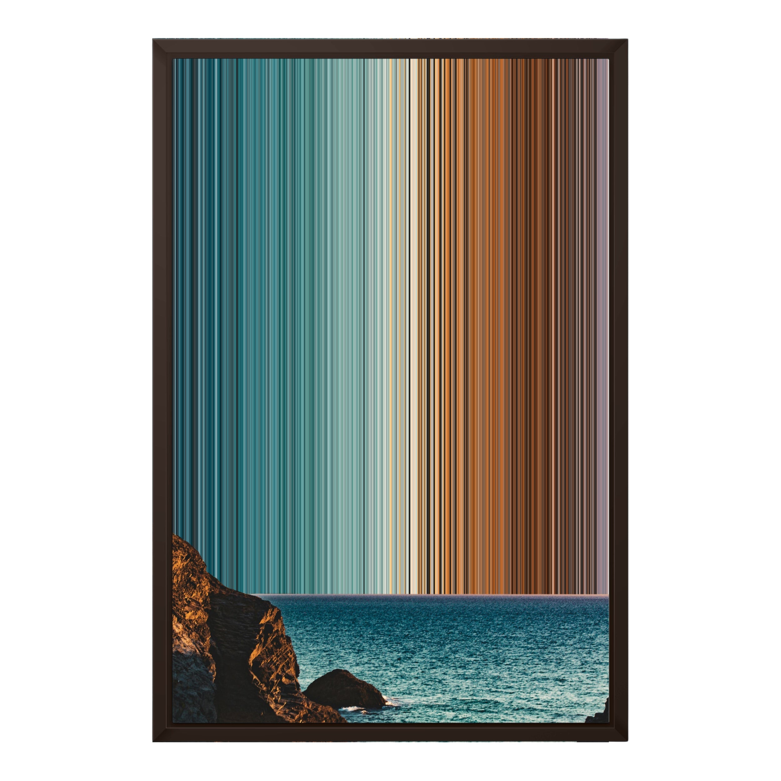 18×22" Metallic Float Frame Canvas - Brown Frame variant