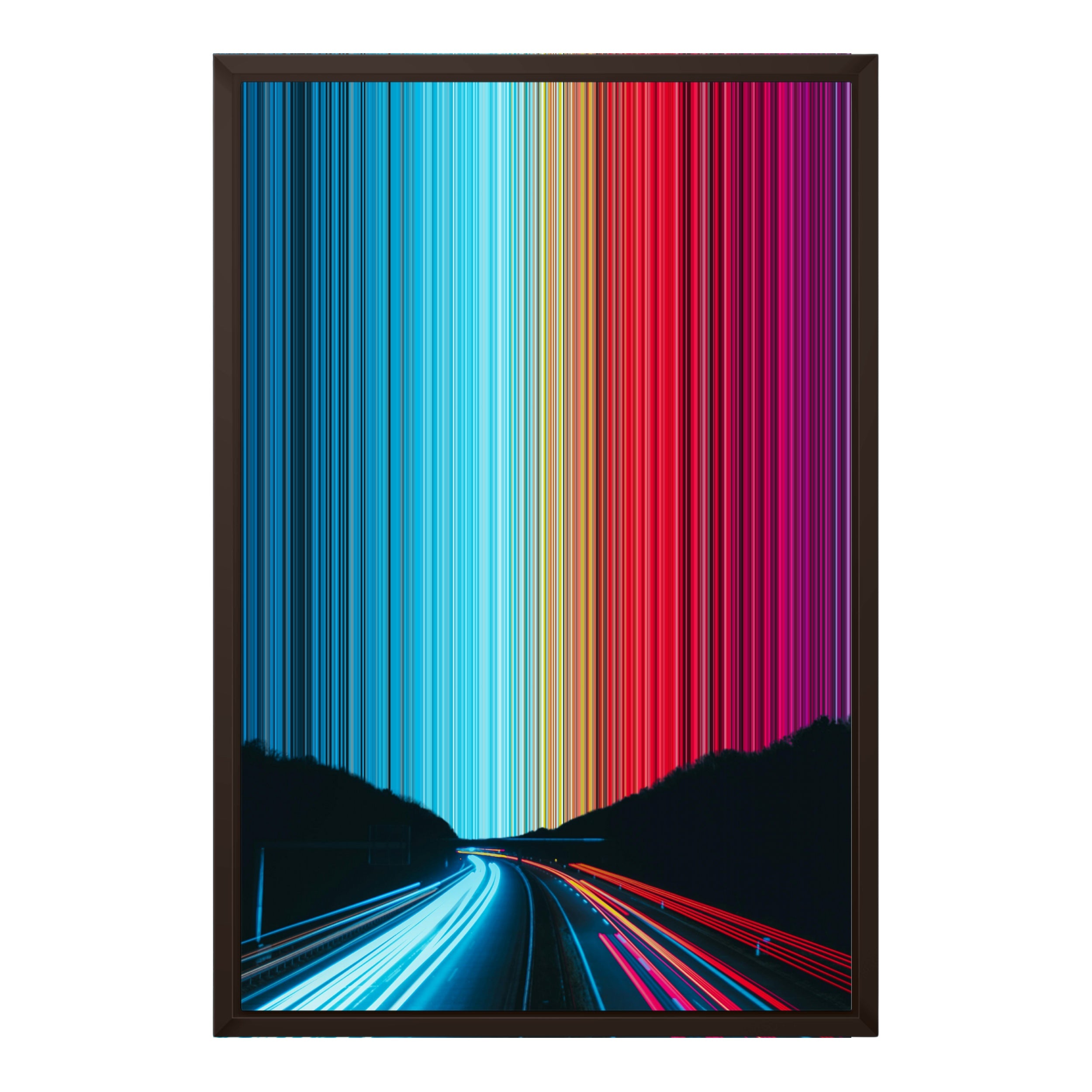 18×22" Metallic Float Frame Canvas - Brown Frame variant