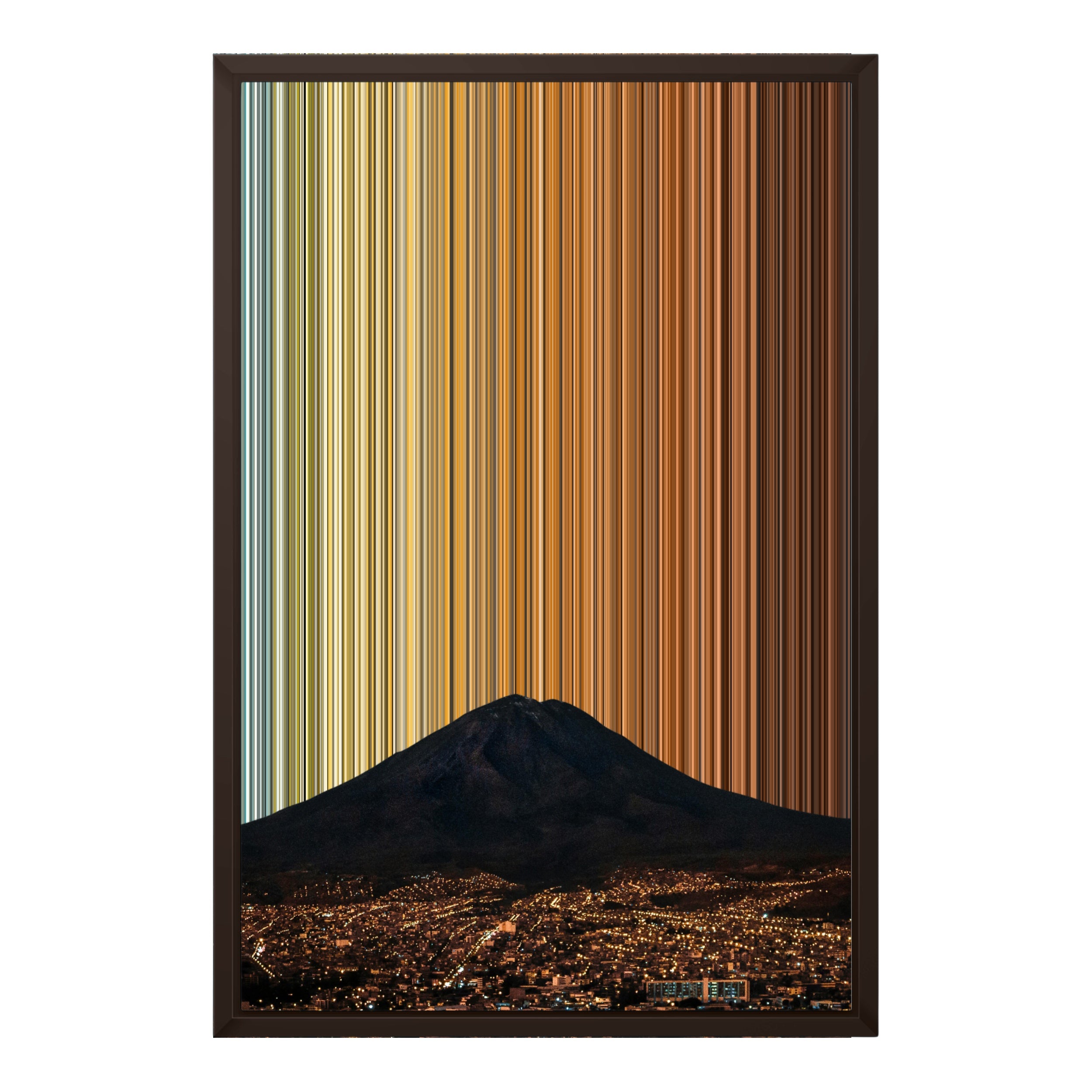 18×22" Metallic Float Frame Canvas - Brown Frame variant
