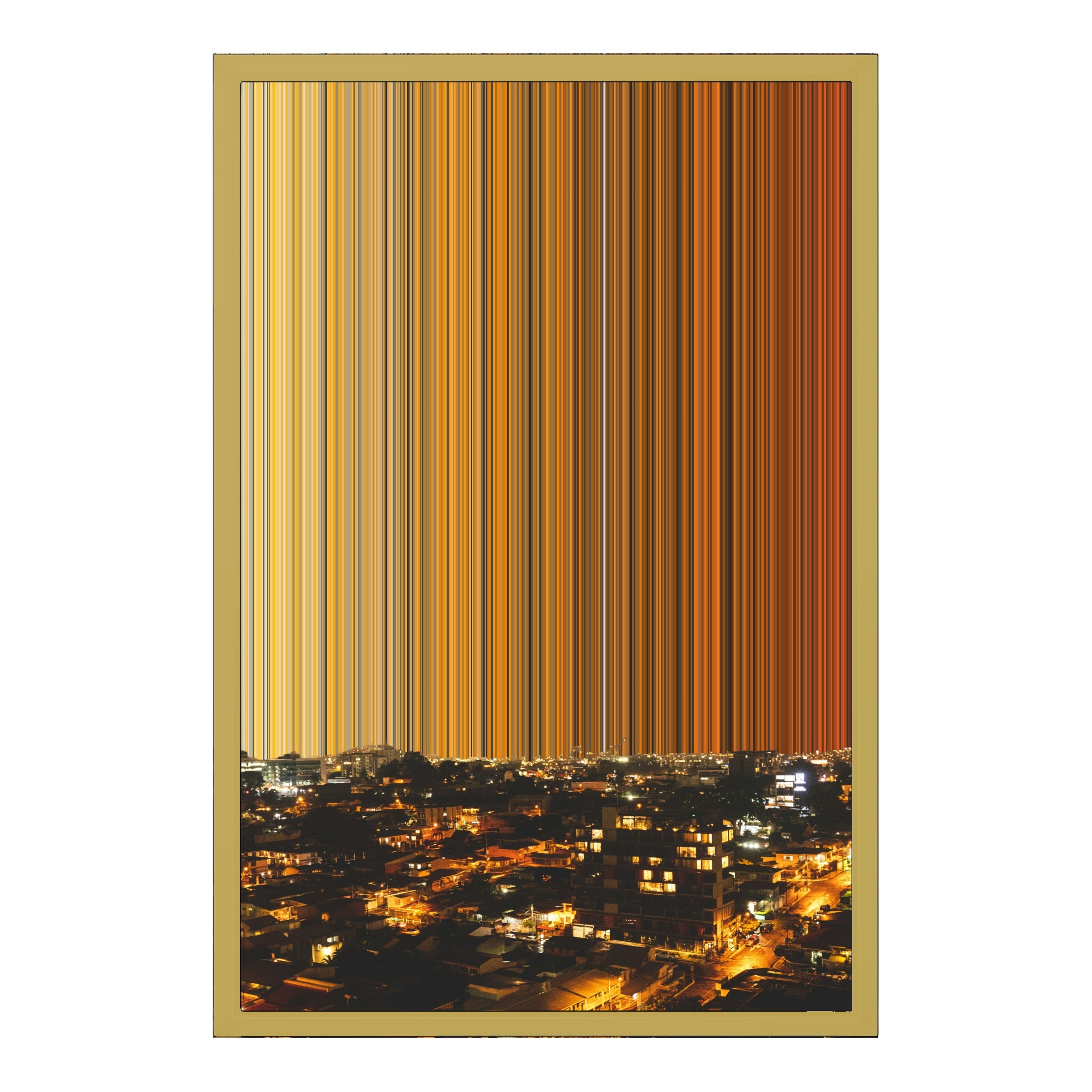 18×22" Metallic Float Frame Canvas - Gold Frame variant