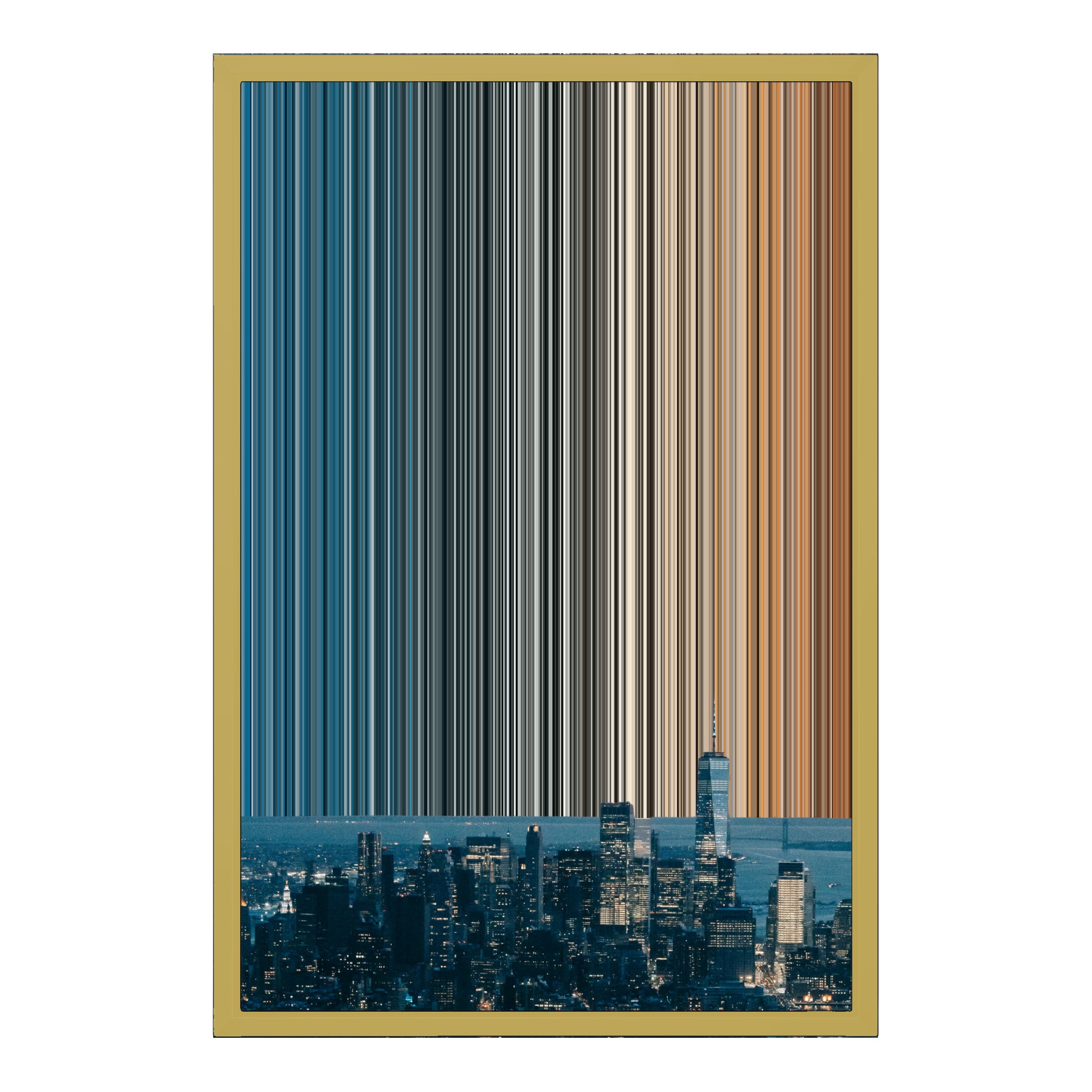 18×22" Metallic Float Frame Canvas - Gold Frame variant