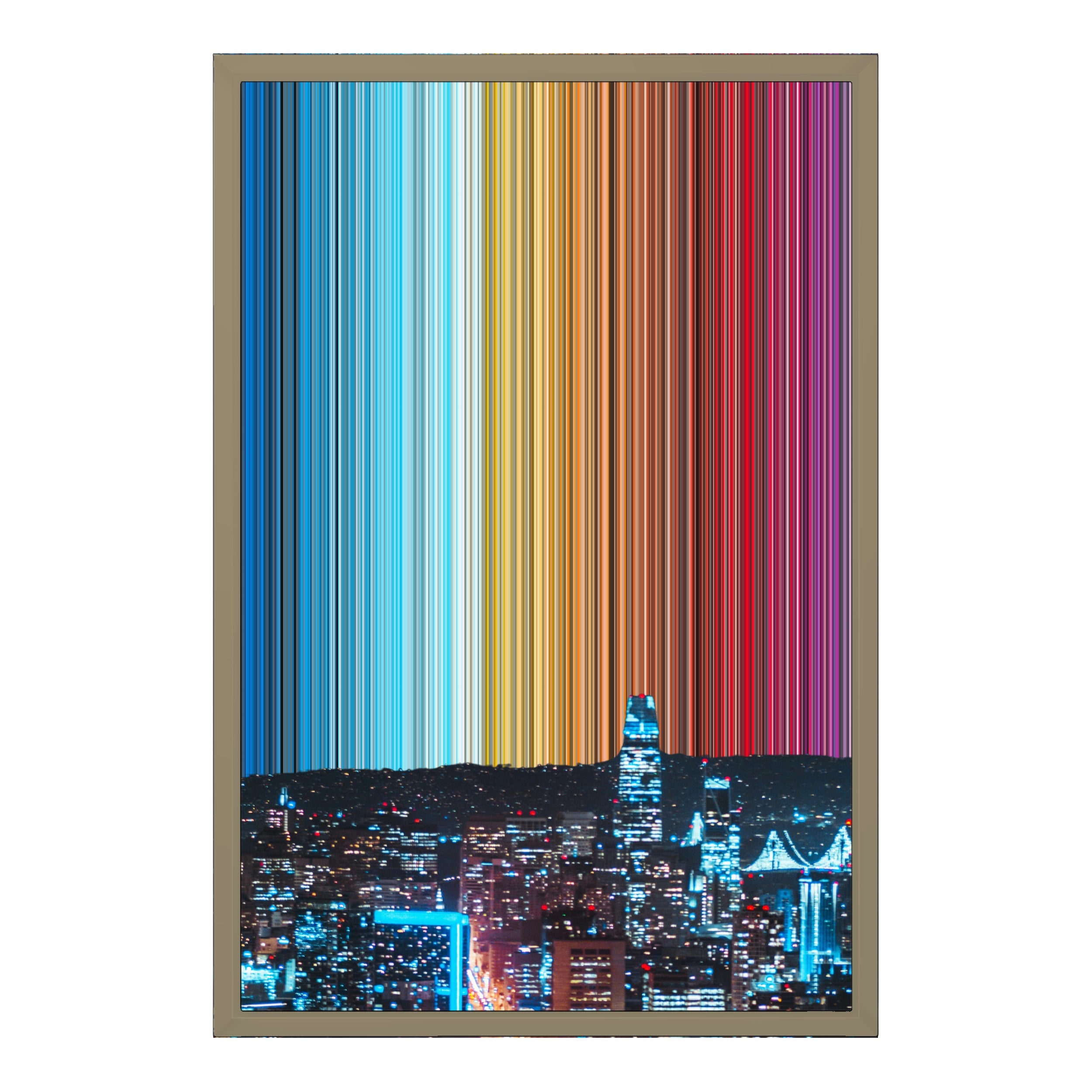 18×22" Metallic Float Frame Canvas - Natural Frame variant