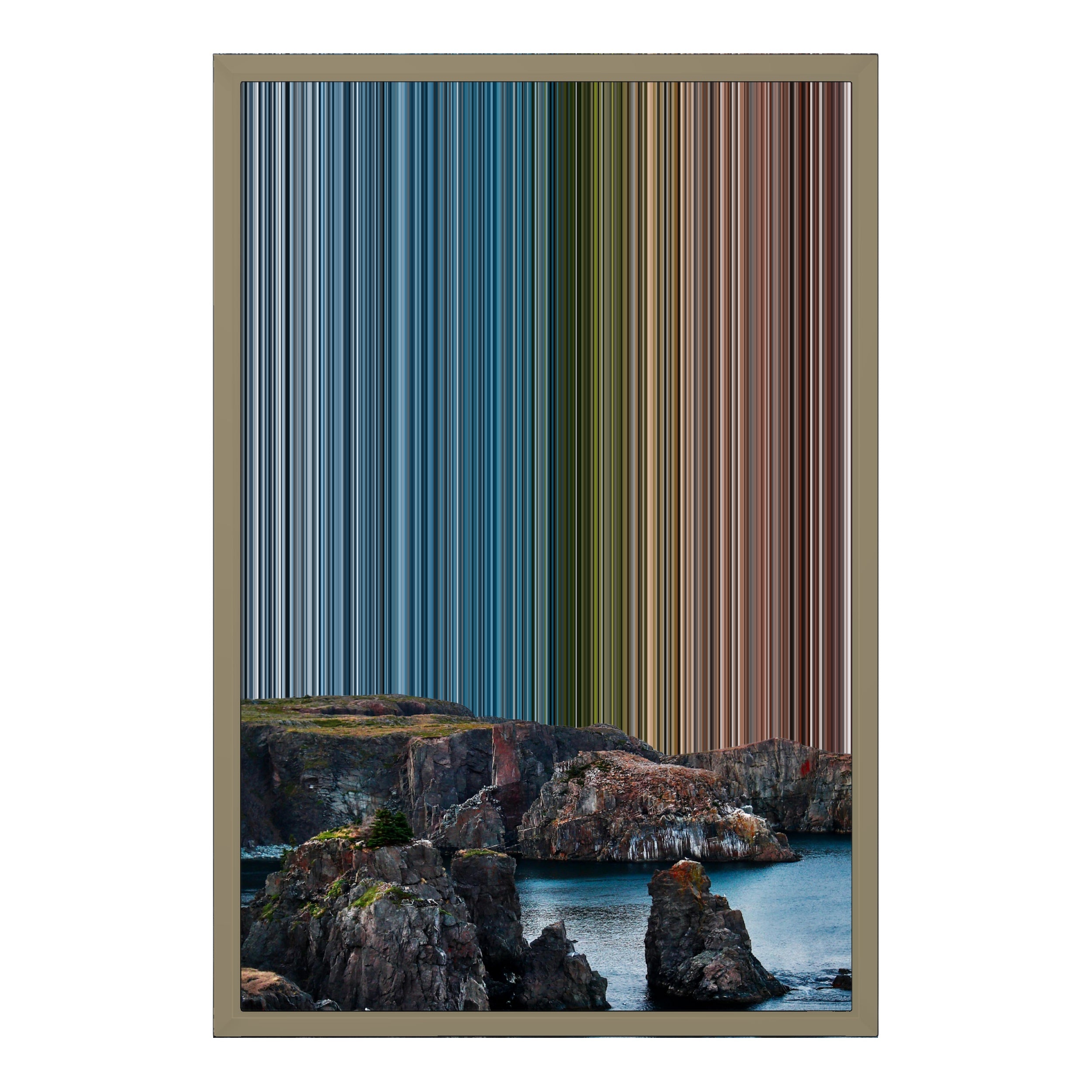 18×22" Metallic Float Frame Canvas - Natural Frame variant