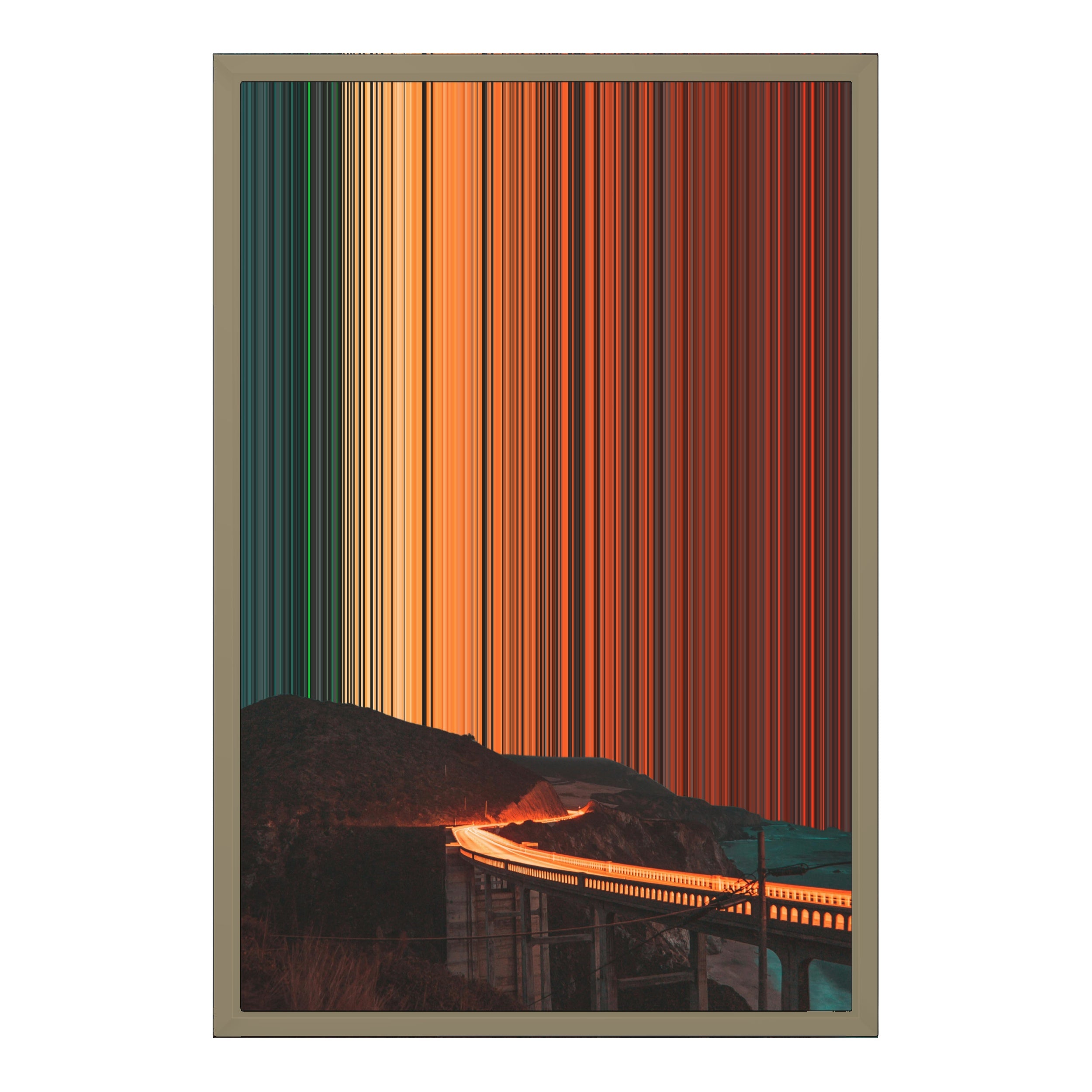 18×22" Metallic Float Frame Canvas - Natural Frame variant