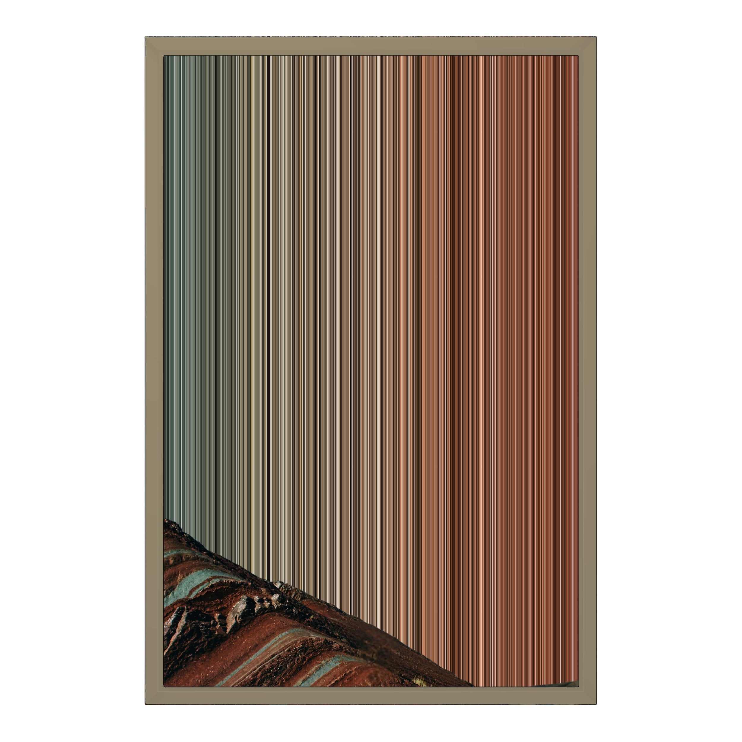 18×22" Metallic Float Frame Canvas - Natural Frame variant