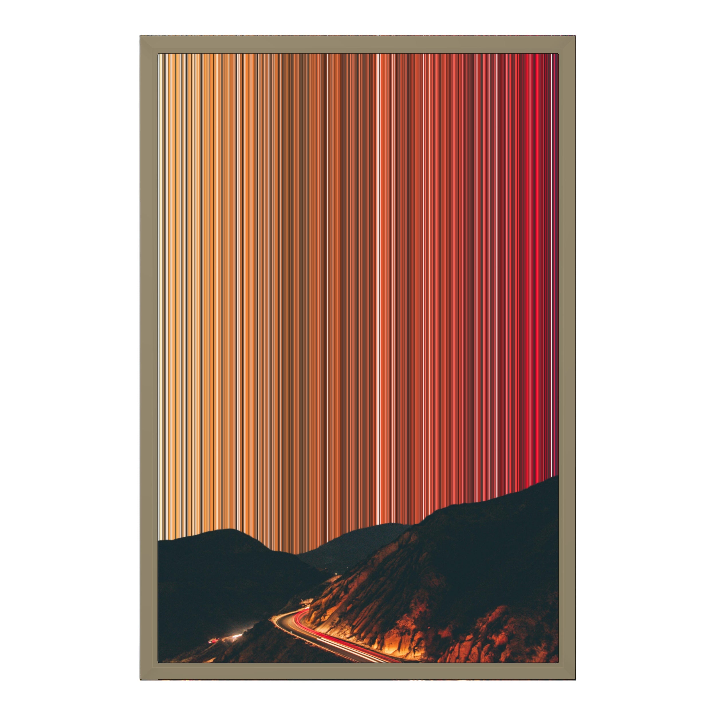 18×22" Metallic Float Frame Canvas - Natural Frame variant