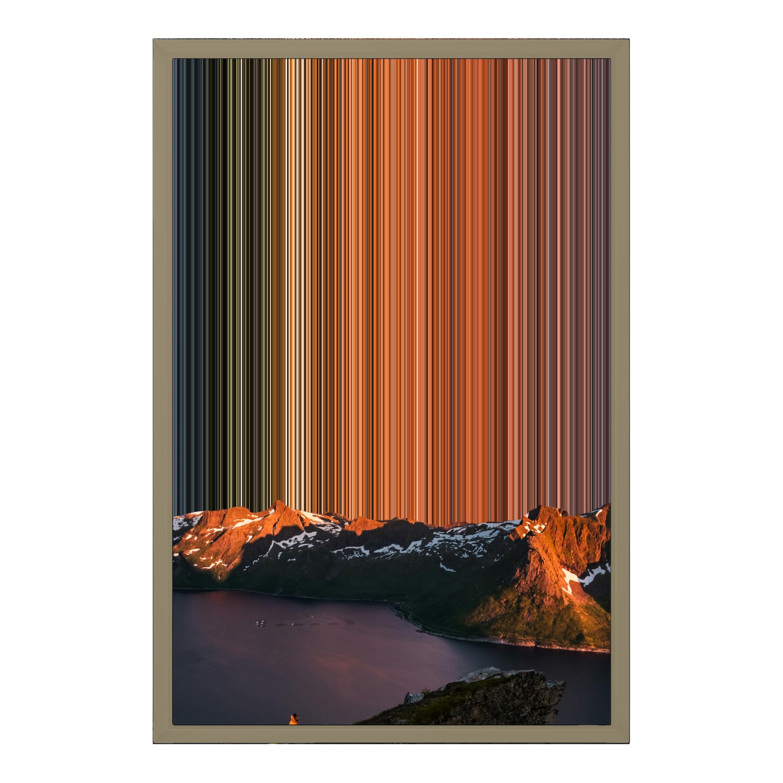 18×22" Metallic Float Frame Canvas - Natural Frame variant