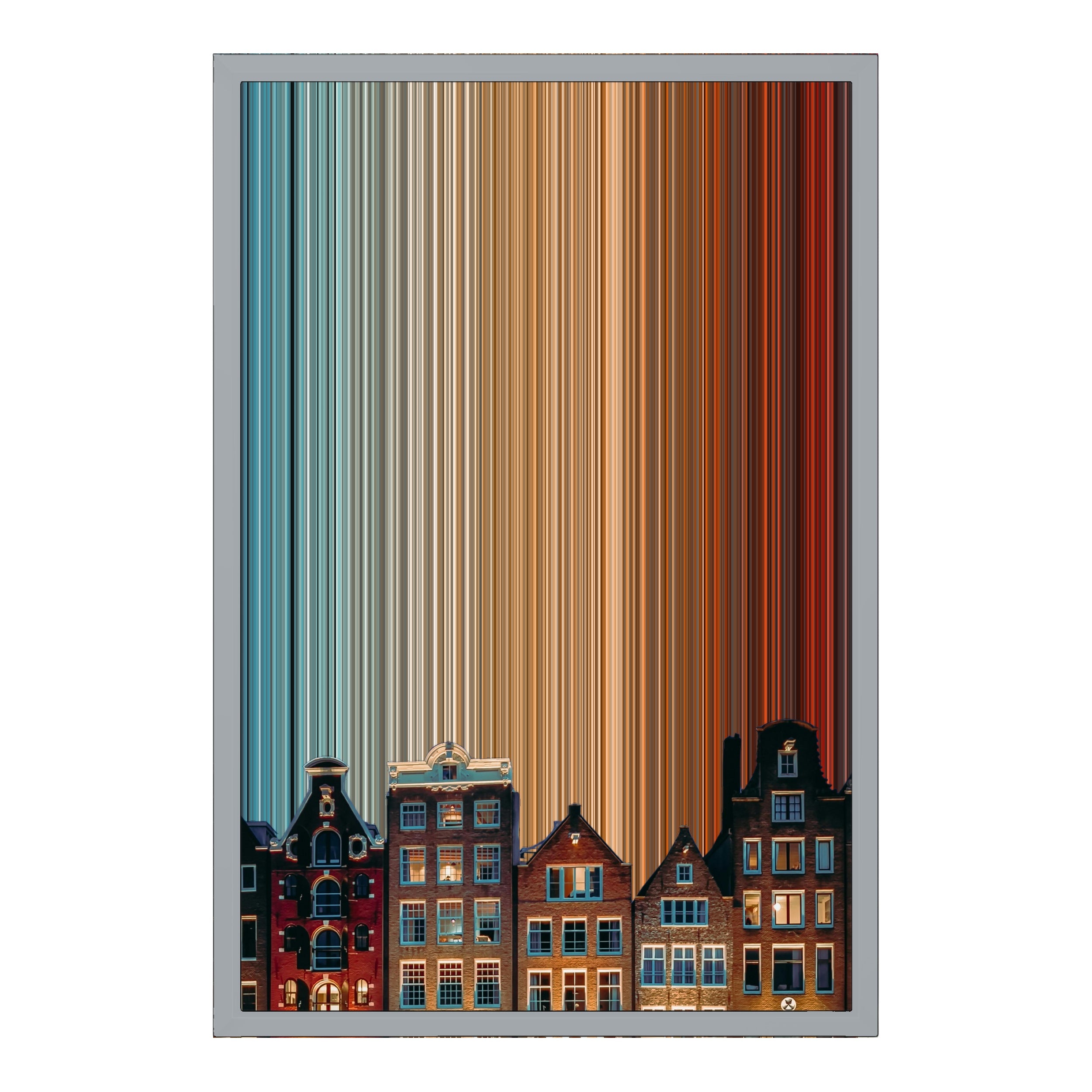 18×22" Metallic Float Frame Canvas - Silver Frame variant