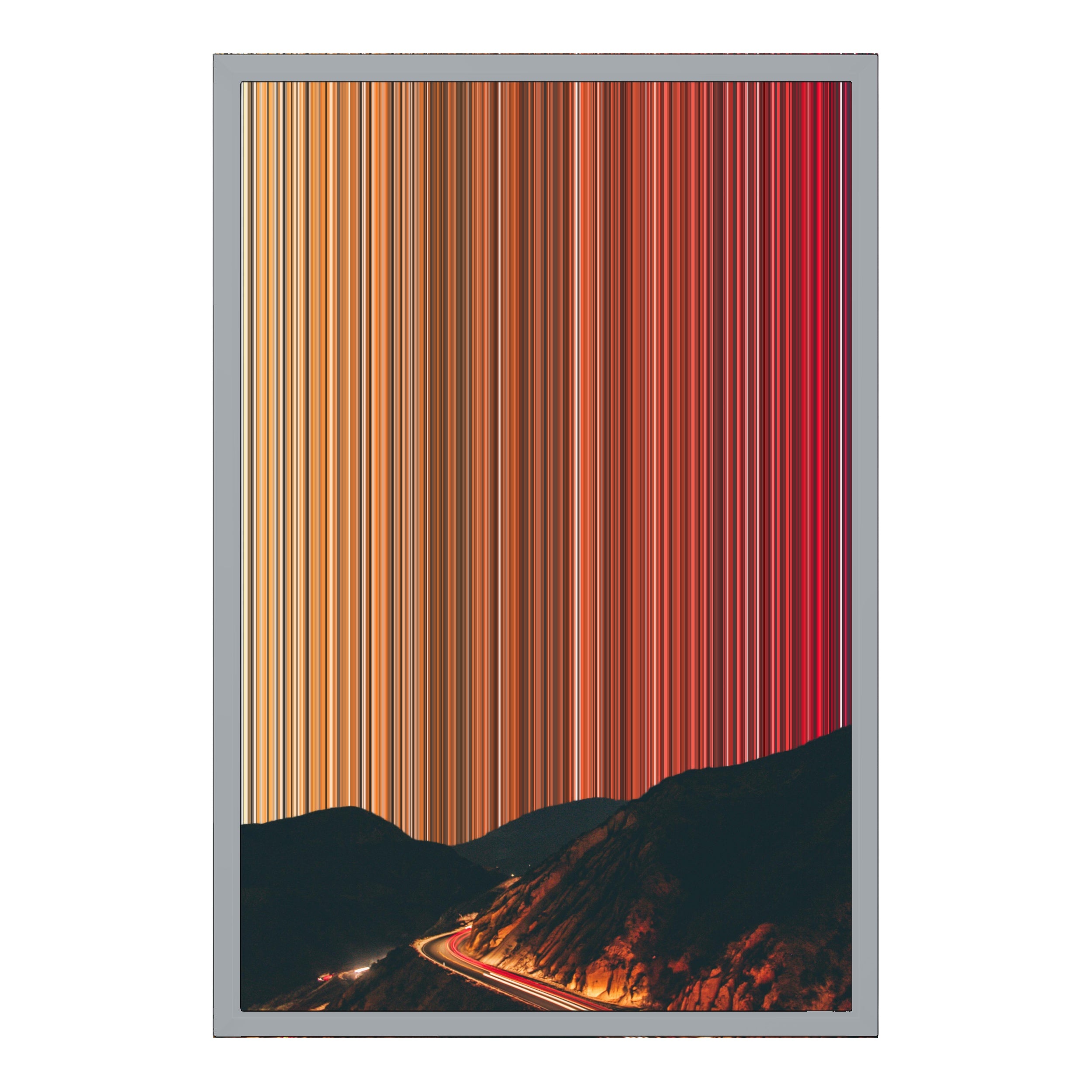 18×22" Metallic Float Frame Canvas - Silver Frame variant