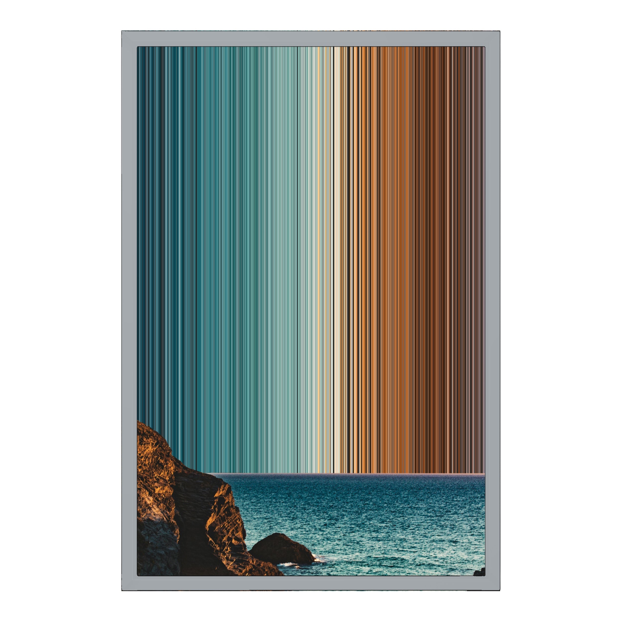 18×22" Metallic Float Frame Canvas - Silver Frame variant