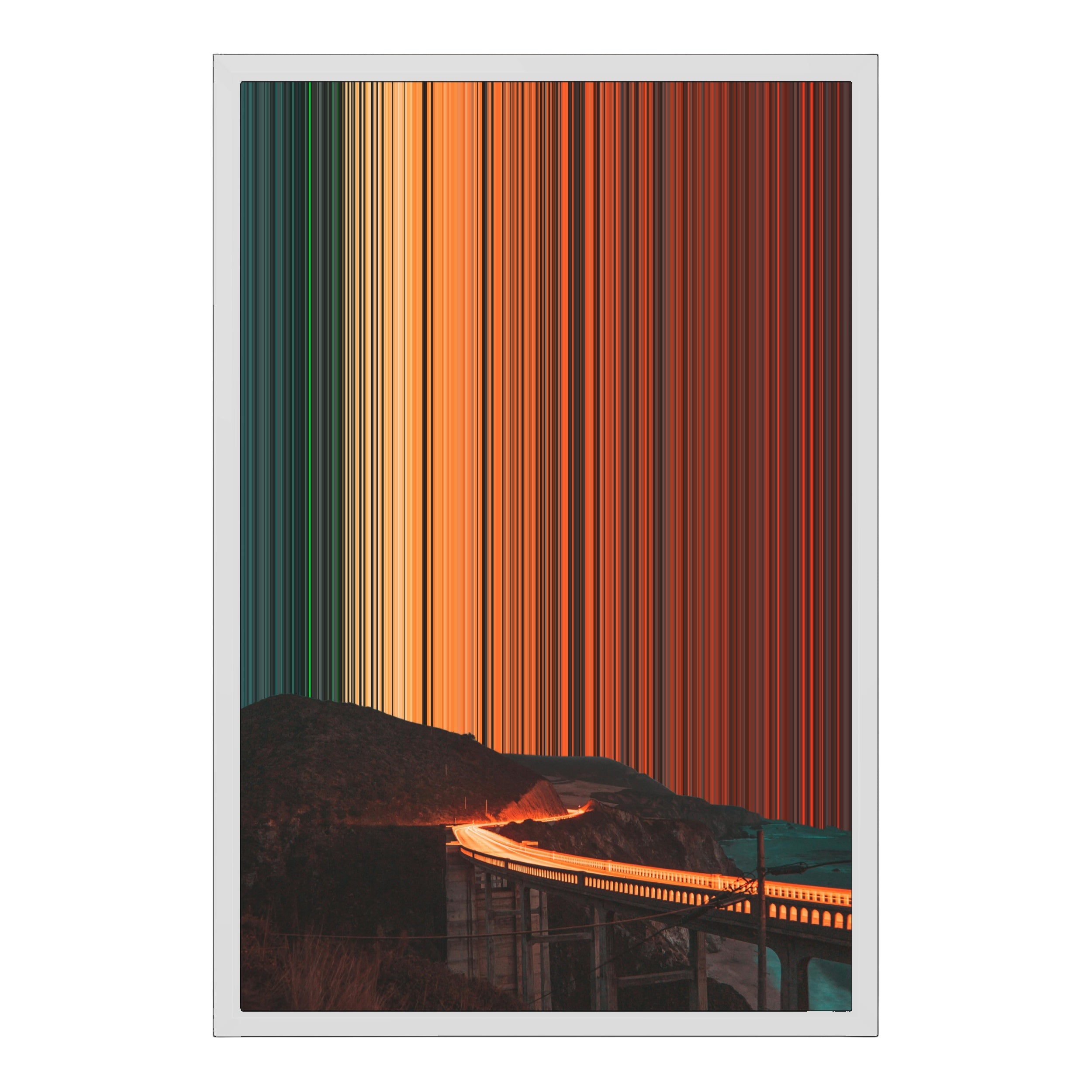 18×22" Metallic Float Frame Canvas - White Frame variant