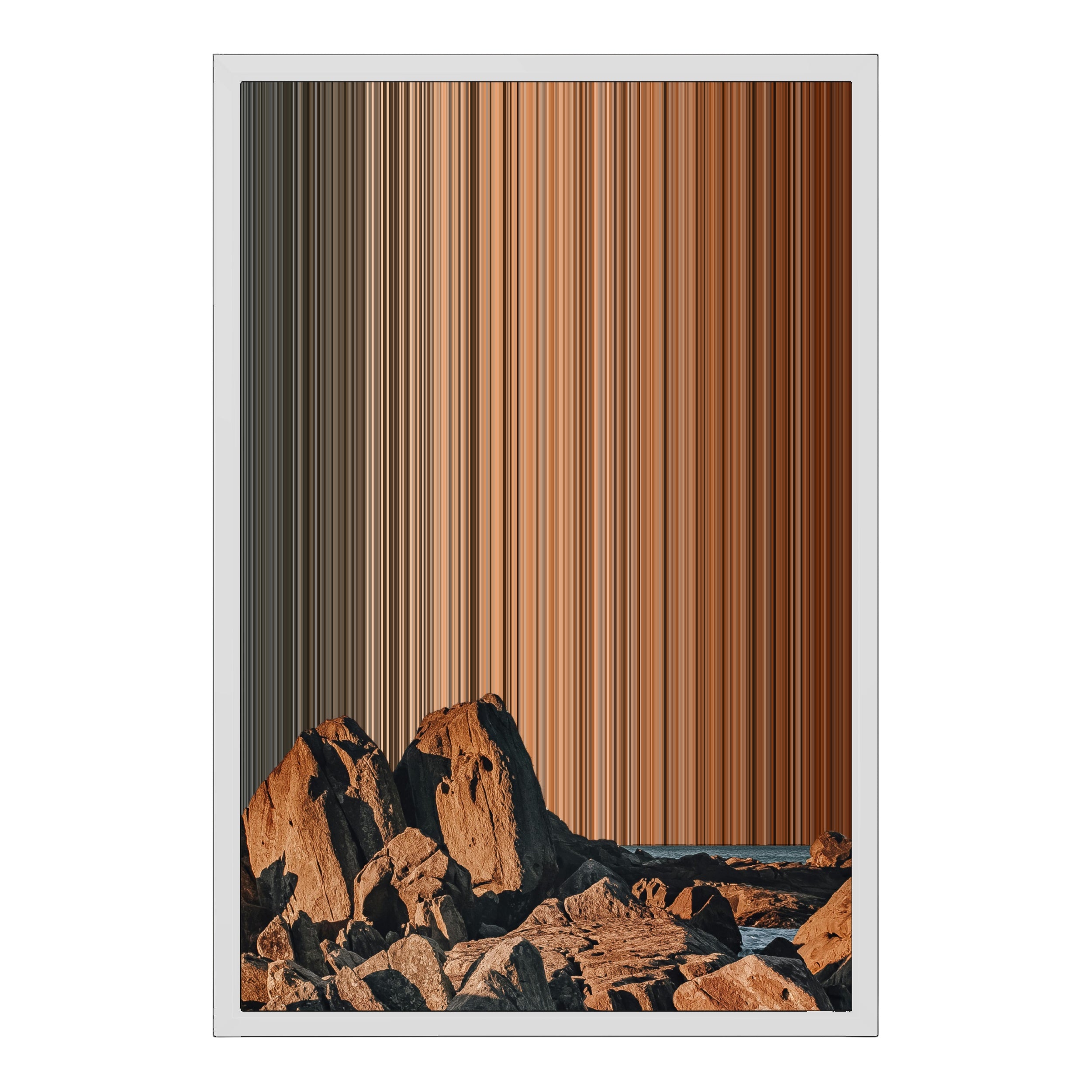 18×22" Metallic Float Frame Canvas - White Frame variant