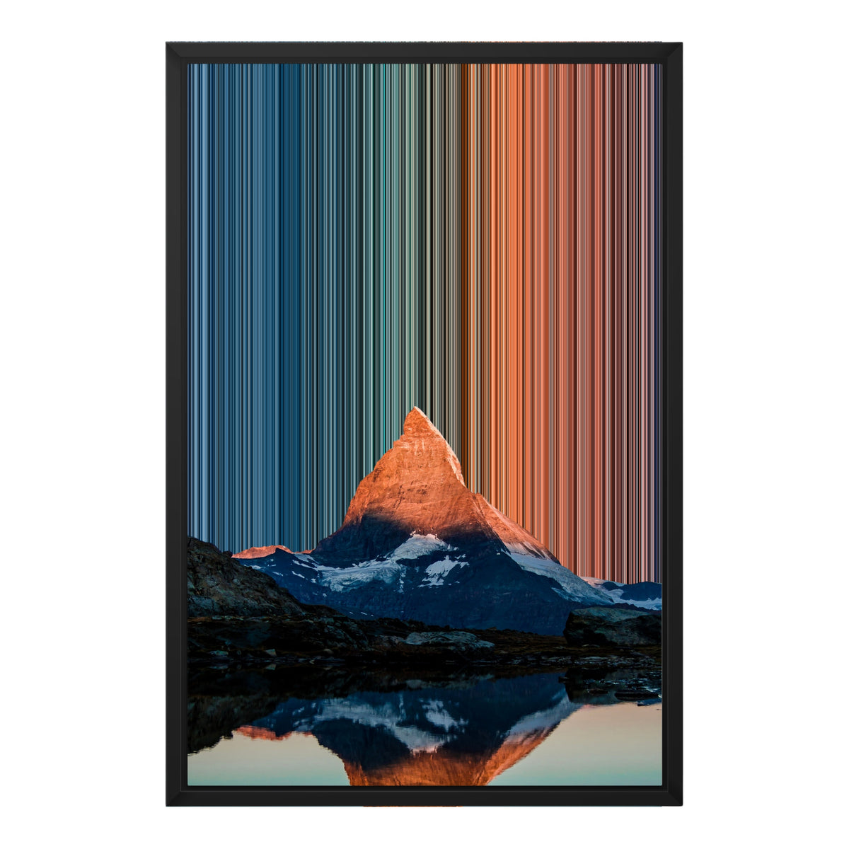 Leinwandbild mit Schattenfugenrahmen im Format 18×24", schwarzer Rahmen