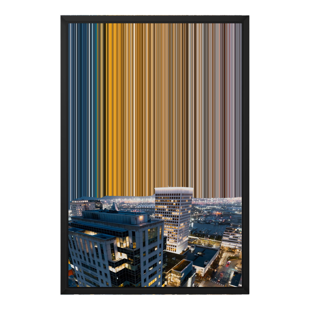 Lærred i floater-ramme, 18×24", sort ramme