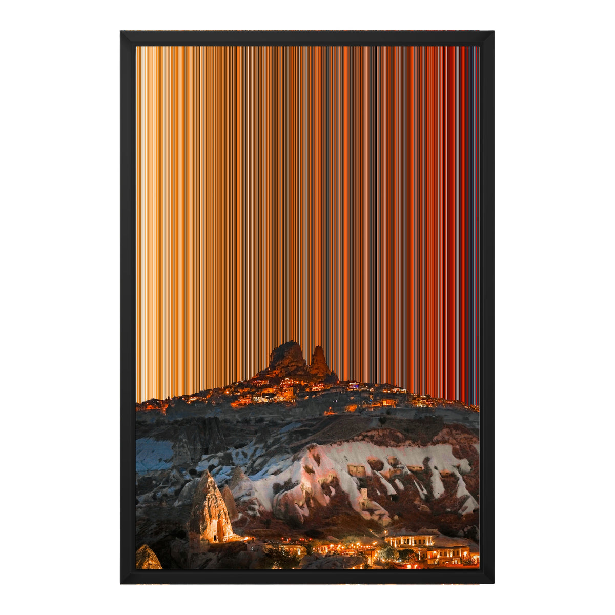 Canvastavla i floaterram, 18×24", svart ram