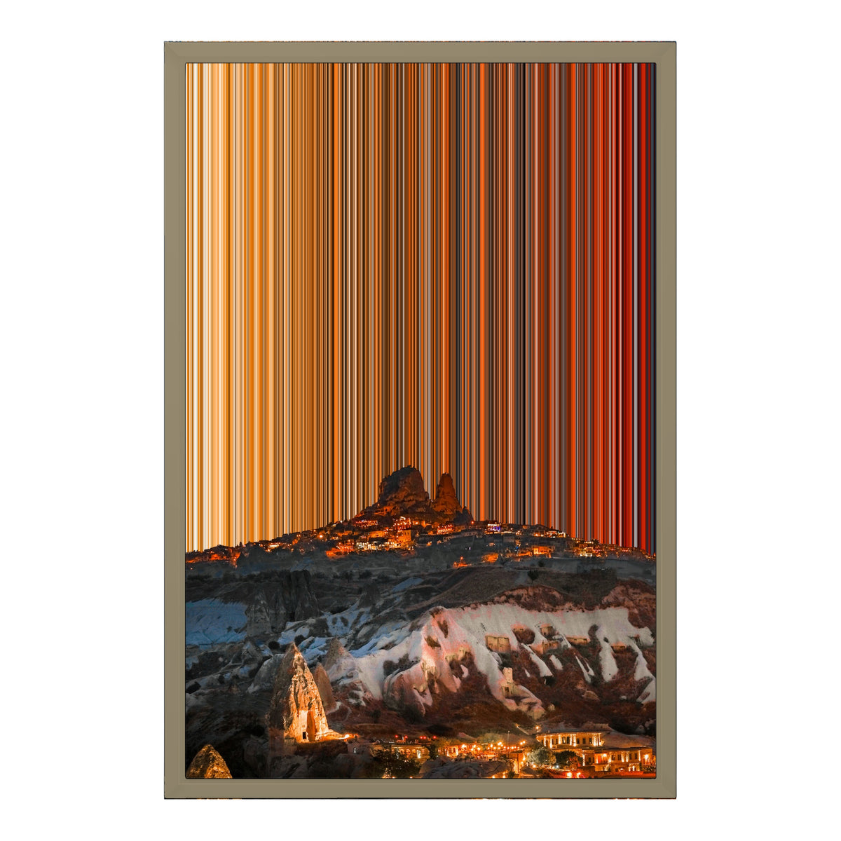 Canvastavla i floaterram, 18×24", ram i naturträ