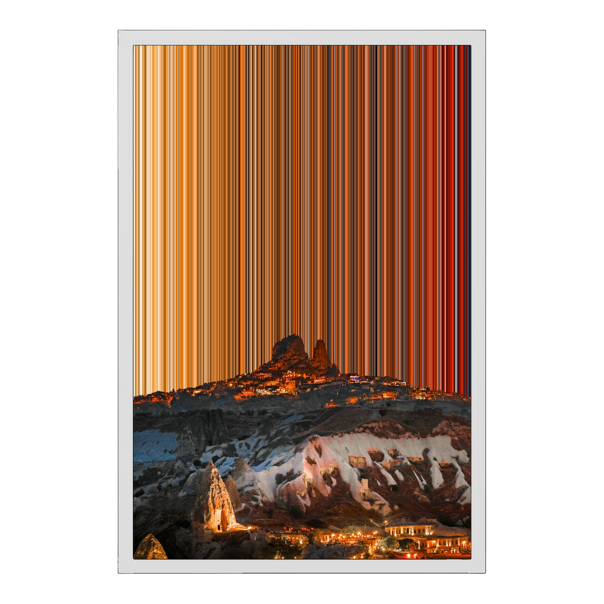 Canvastavla i floaterram, 18×24", vit ram