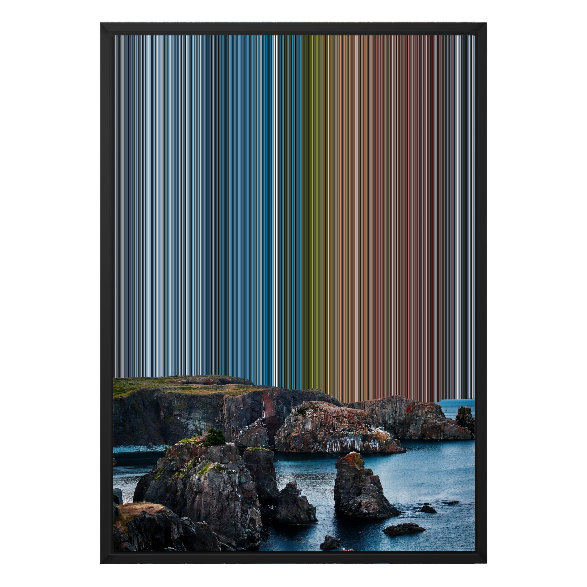 18×26" Metallic Float Frame Canvas - Black Frame variant