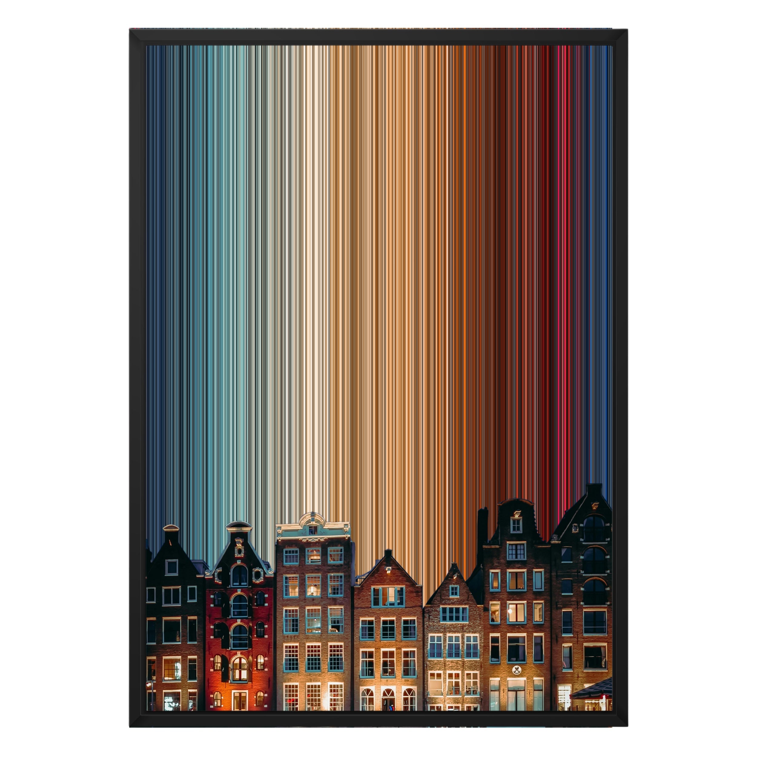 18×26" Metallic Float Frame Canvas - Black Frame variant