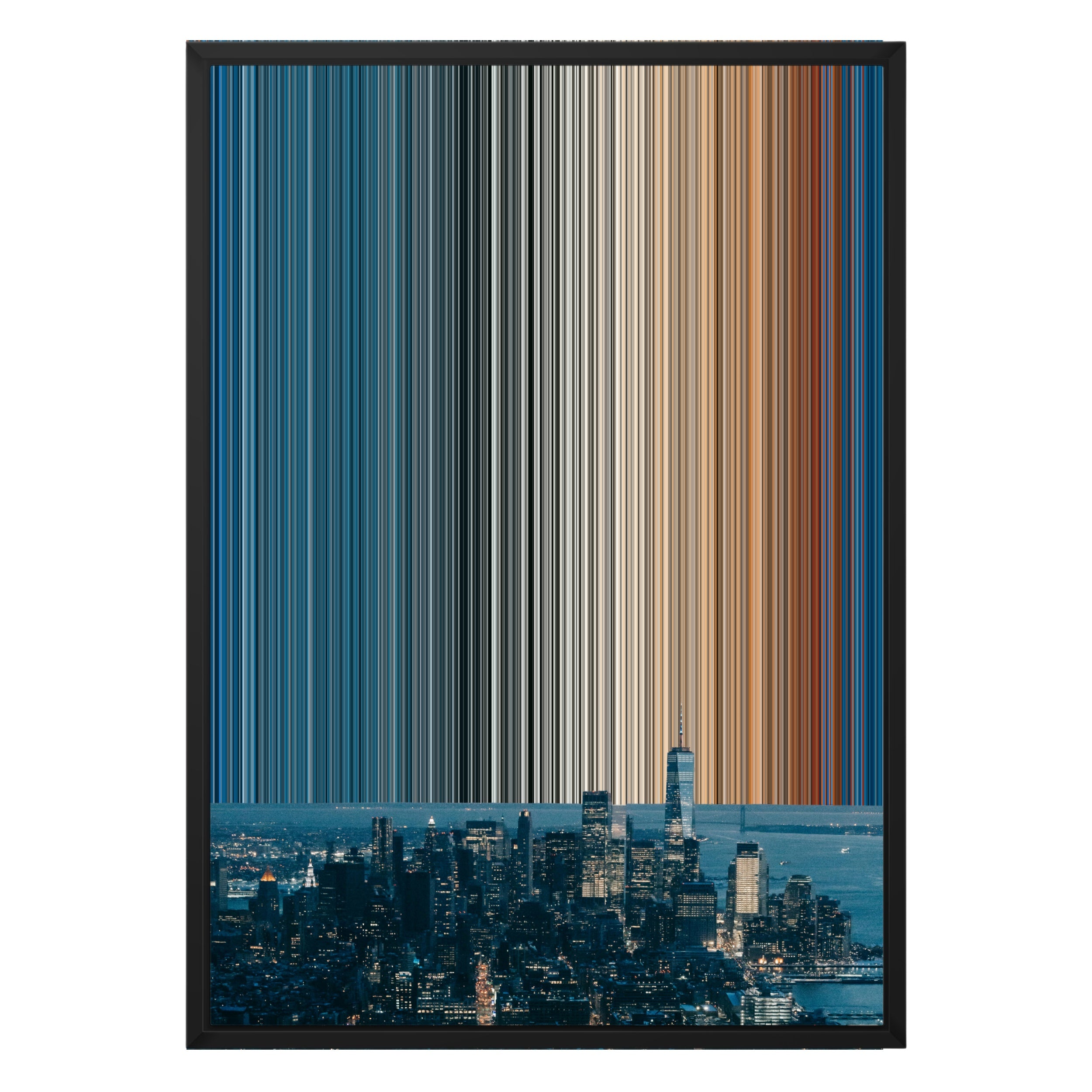 18×26" Metallic Float Frame Canvas - Black Frame variant