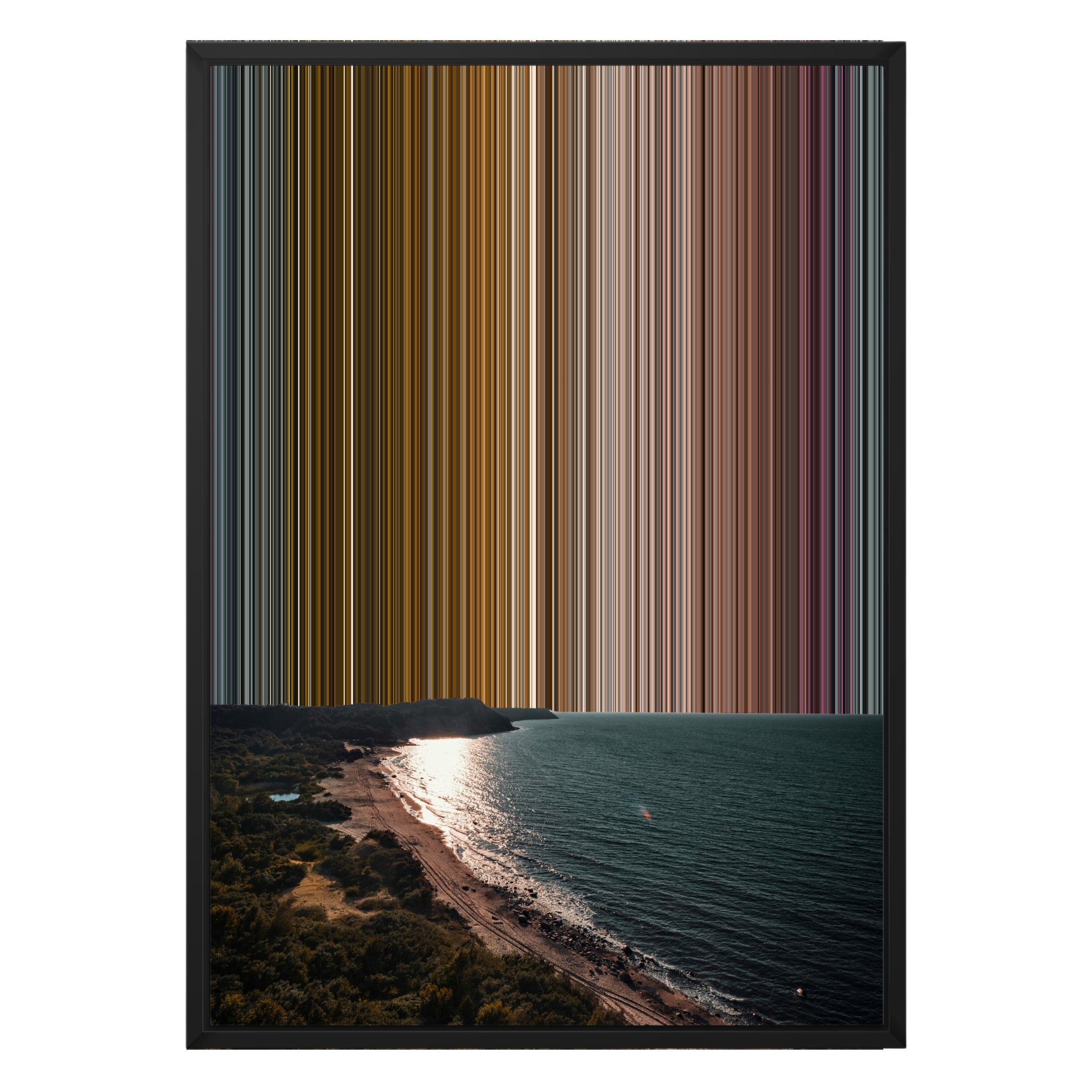 18×26" Metallic Float Frame Canvas - Black Frame variant