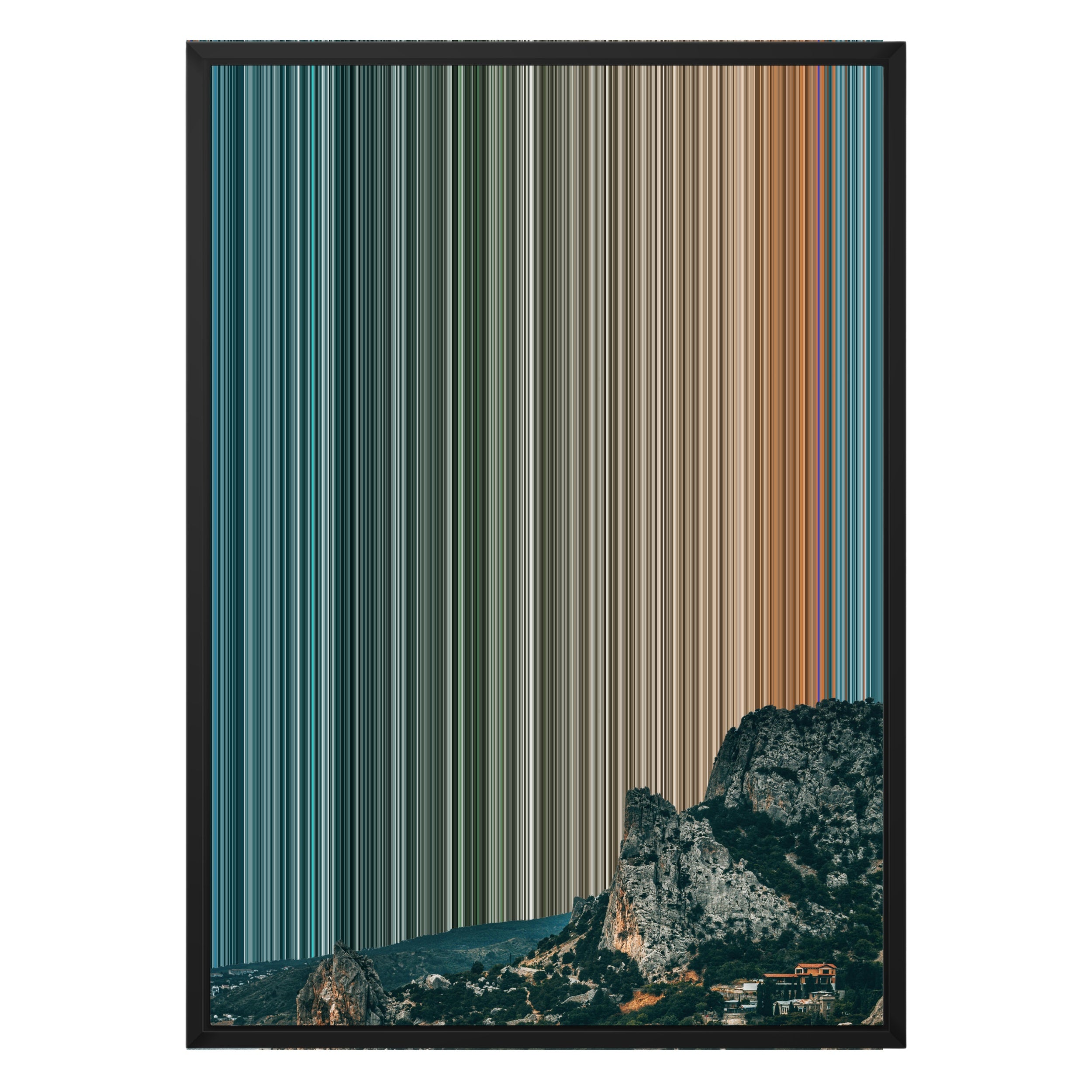 18×26" Metallic Float Frame Canvas - Black Frame variant