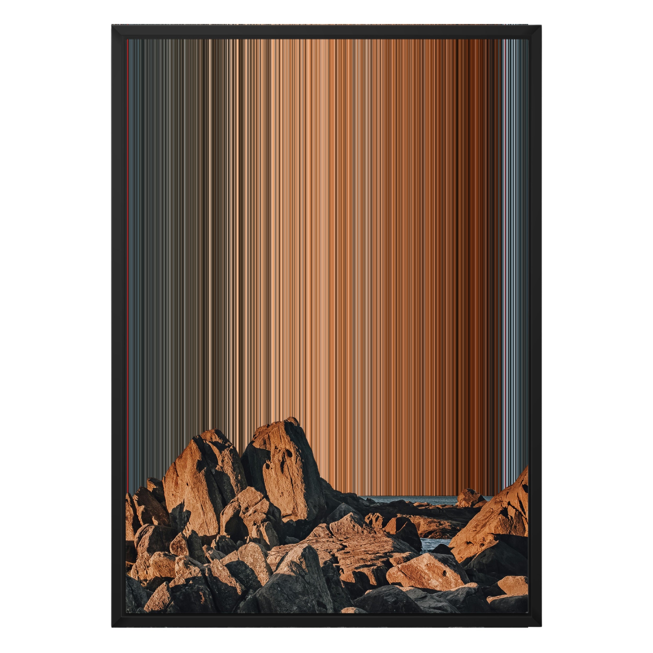 18×26" Metallic Float Frame Canvas - Black Frame variant