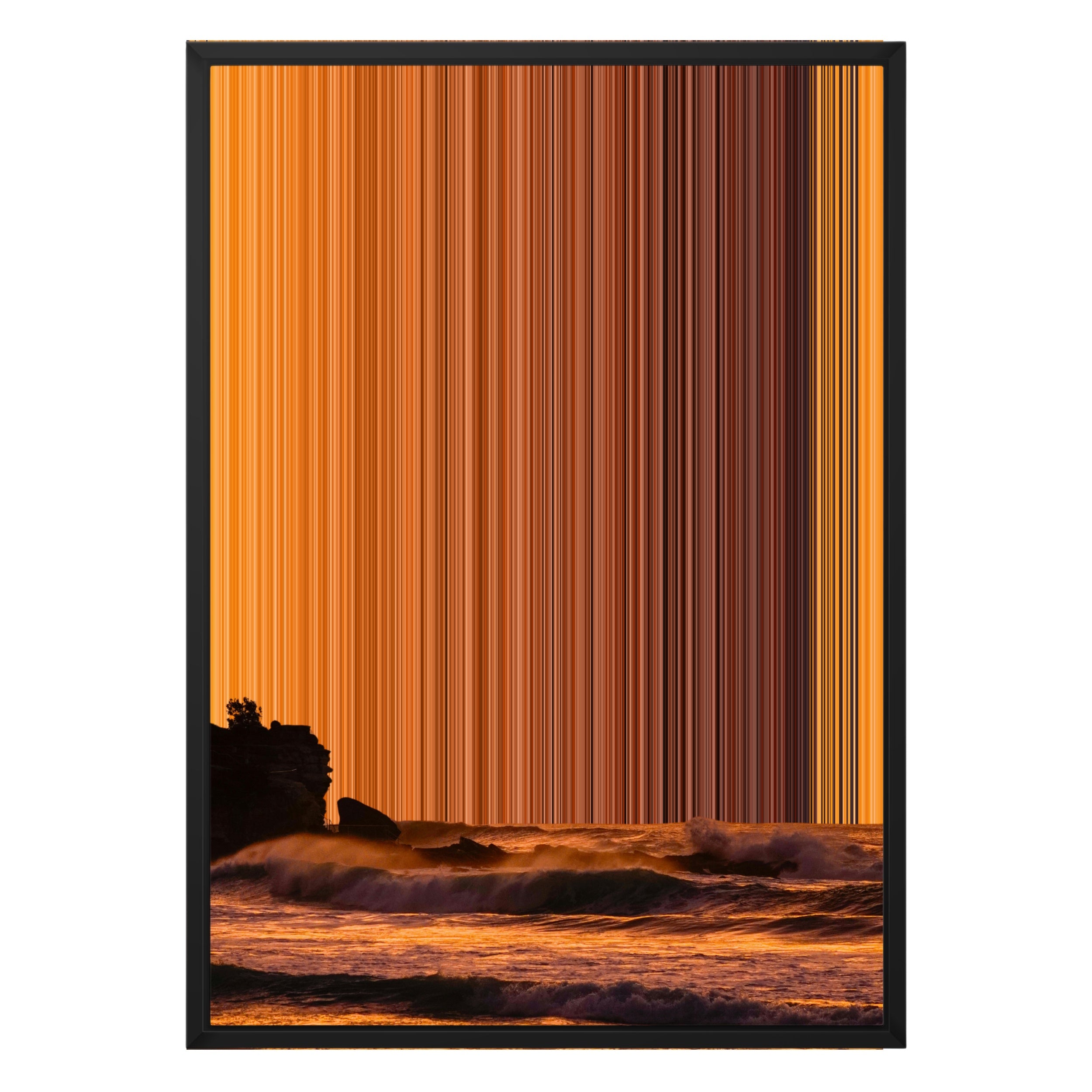 18×26" Metallic Float Frame Canvas - Black Frame variant