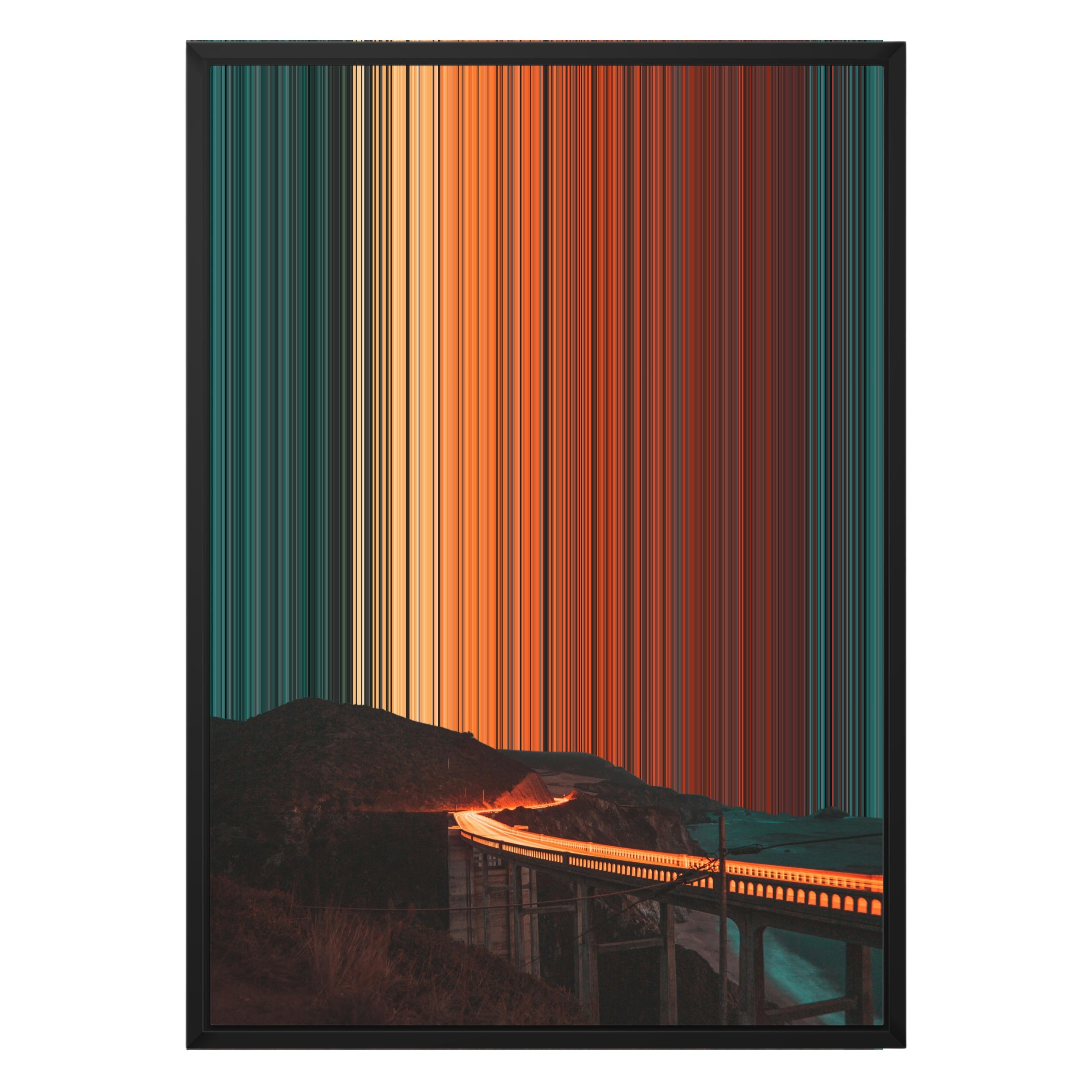 18×26" Metallic Float Frame Canvas - Black Frame variant