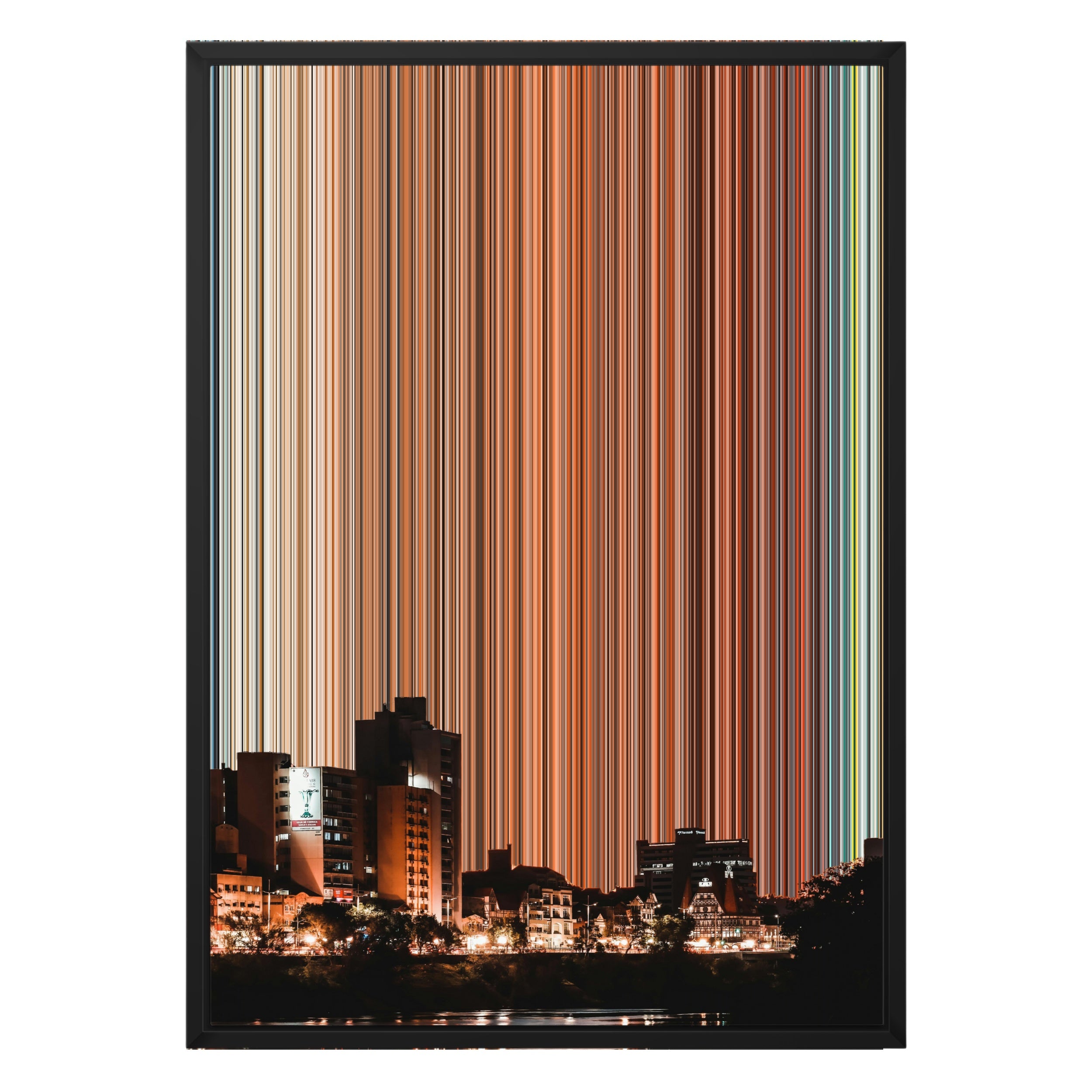 18×26" Metallic Float Frame Canvas - Black Frame variant