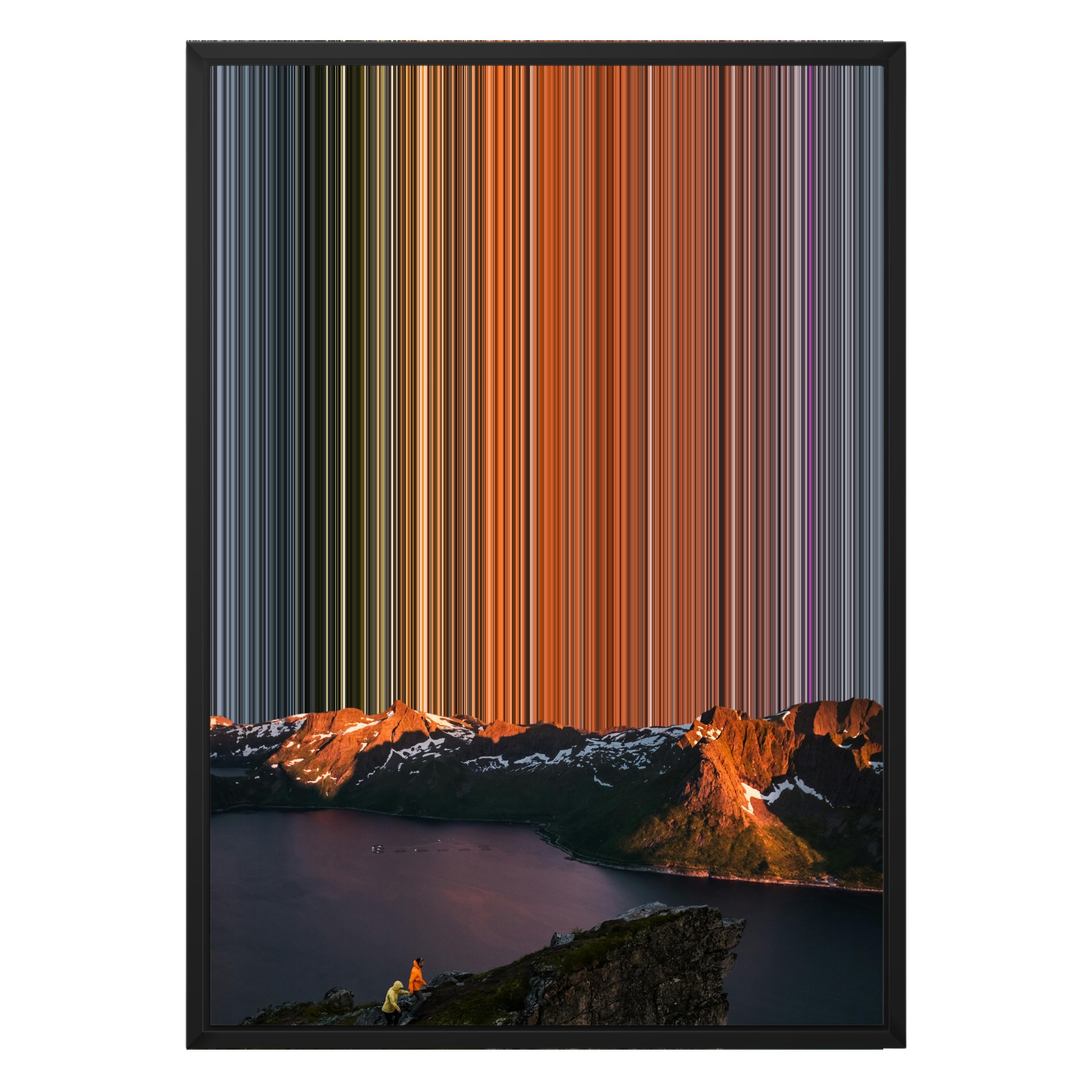 18×26" Metallic Float Frame Canvas - Black Frame variant