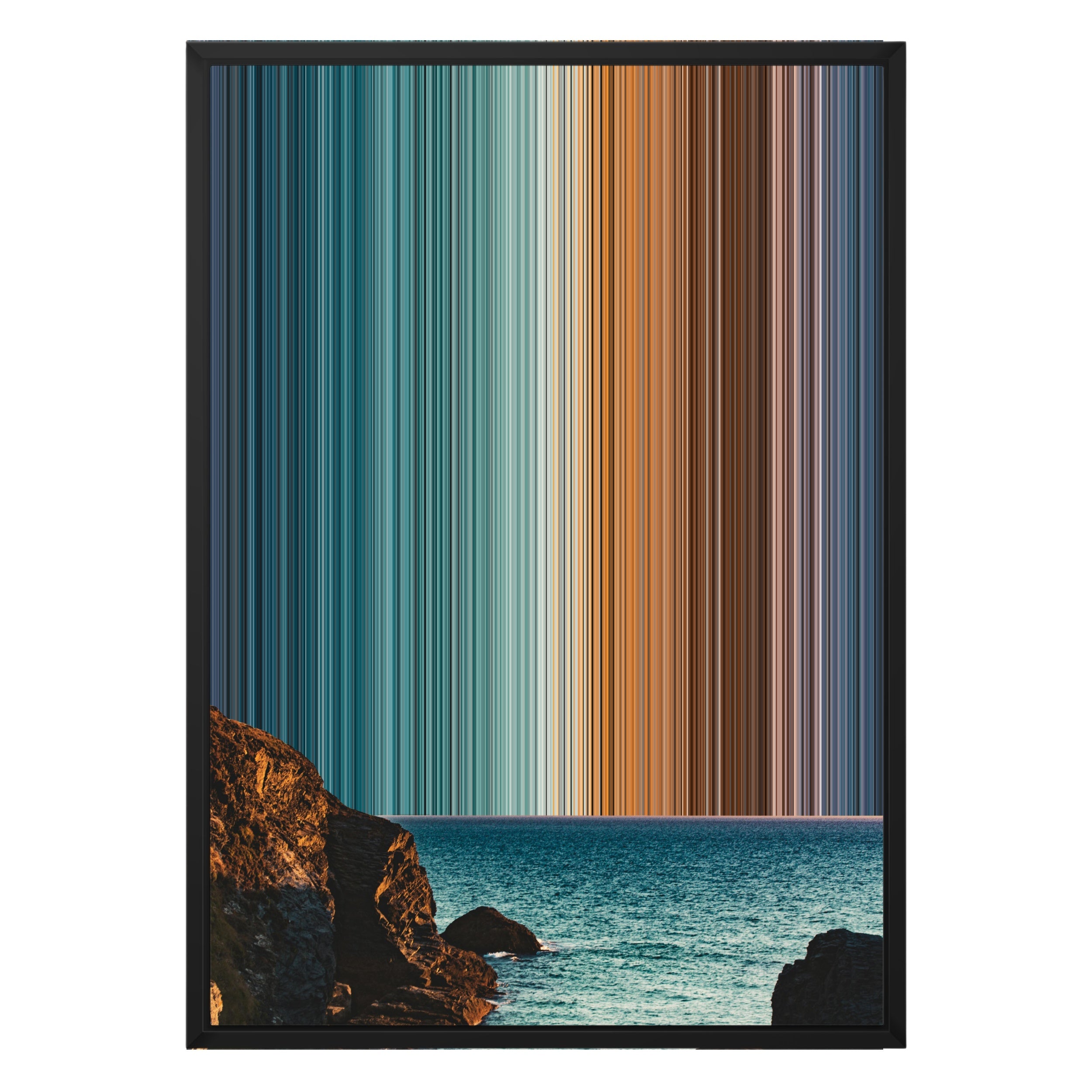 18×26" Metallic Float Frame Canvas - Black Frame variant