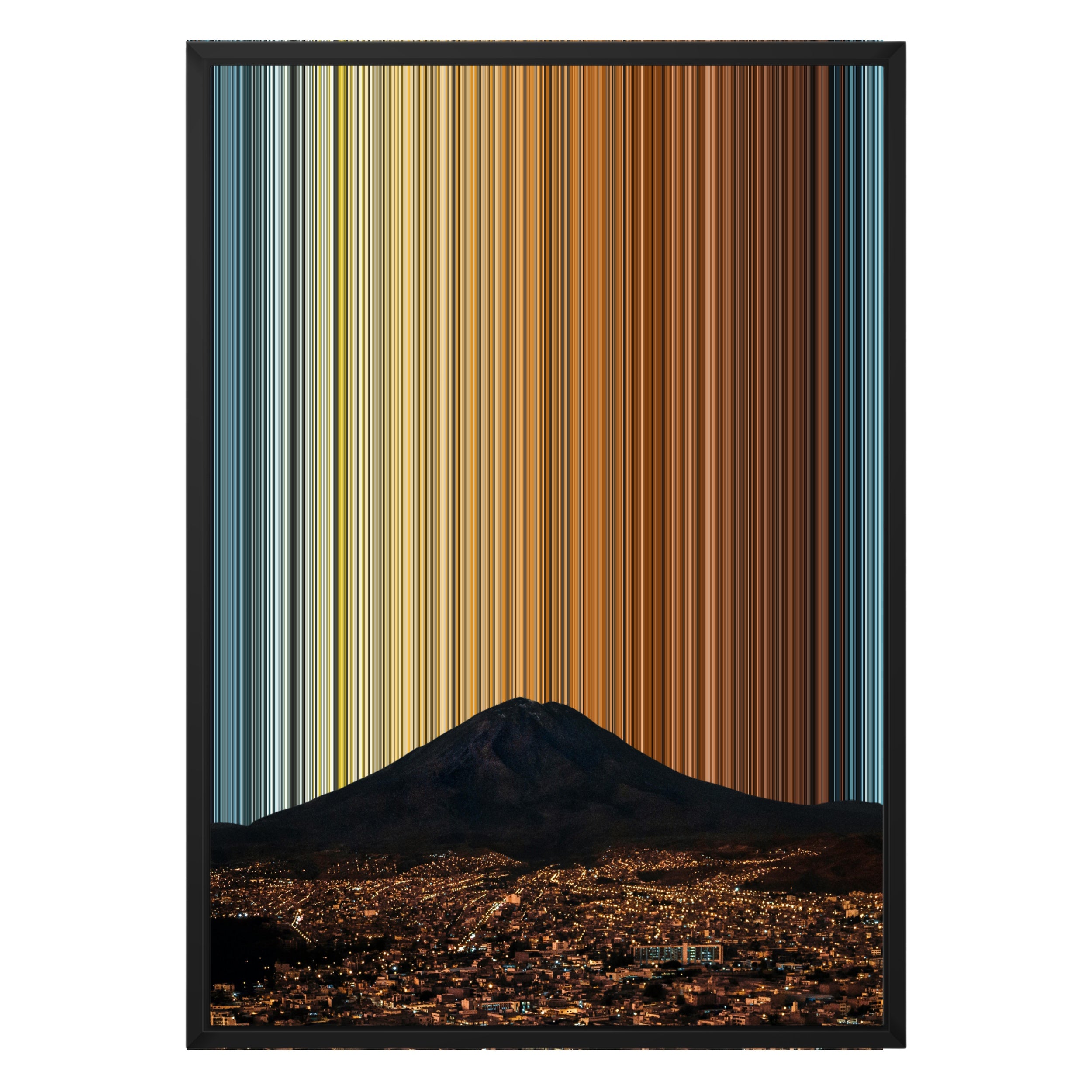 18×26" Metallic Float Frame Canvas - Black Frame variant