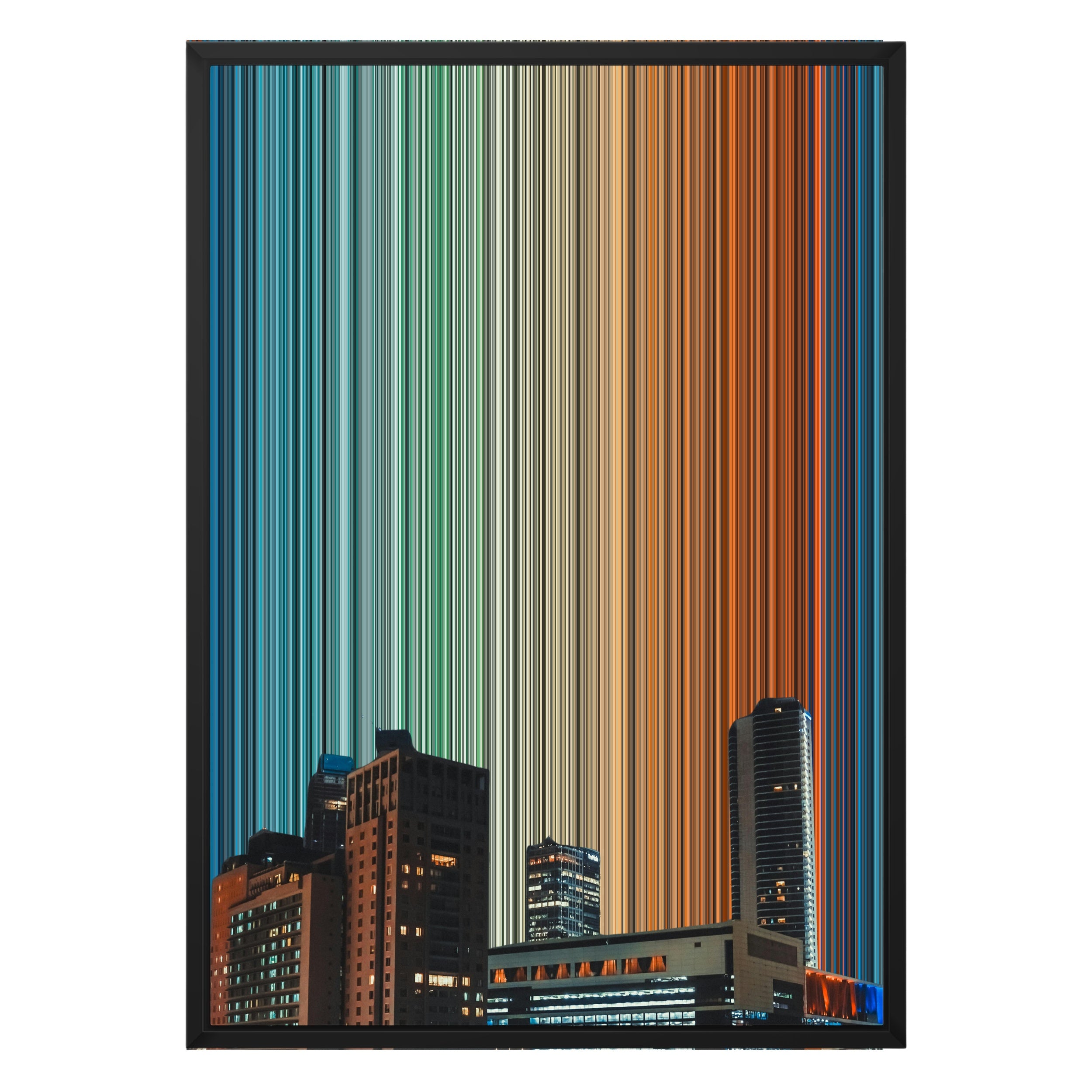 18×26" Metallic Float Frame Canvas - Black Frame variant