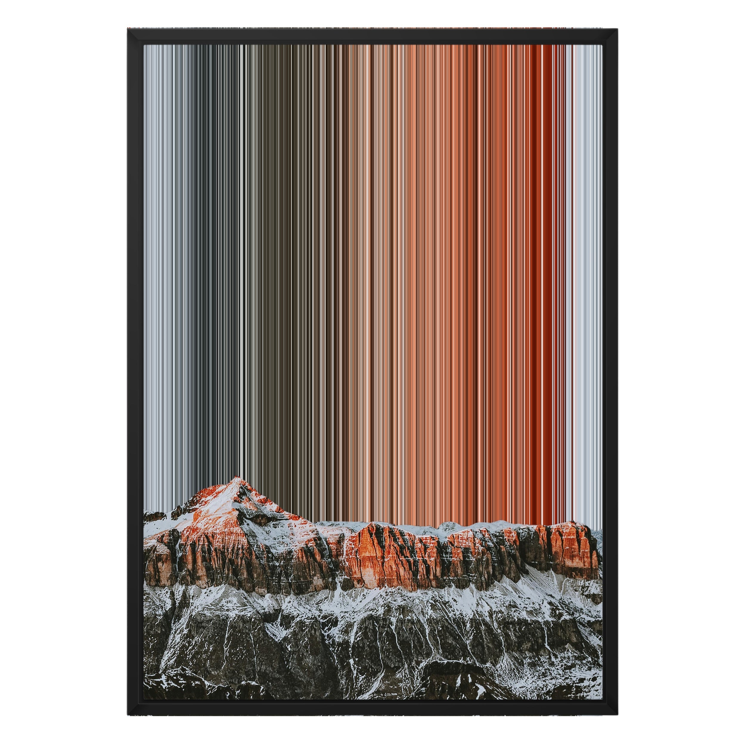 18×26" Metallic Float Frame Canvas - Black Frame variant