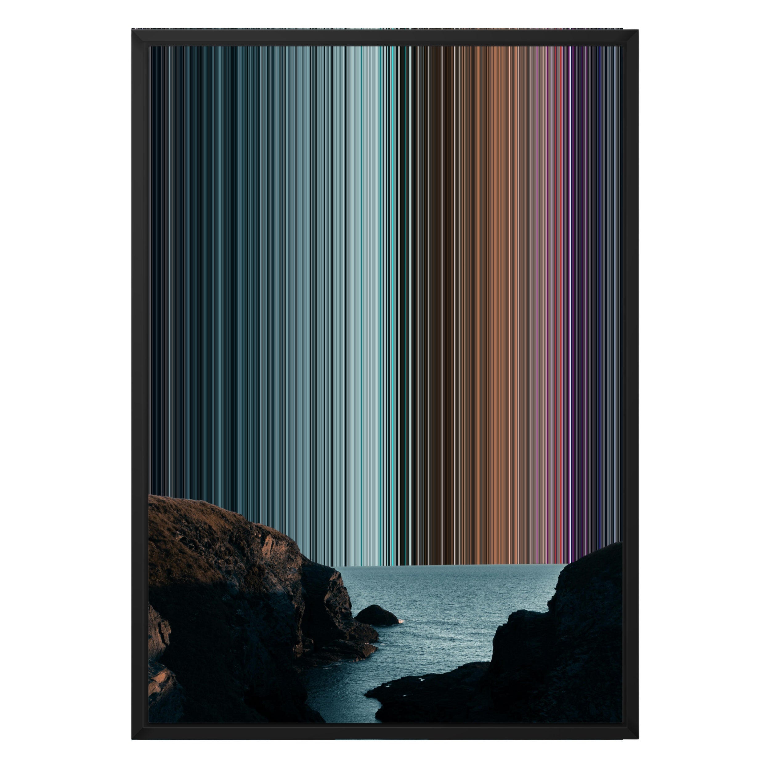 18×26" Metallic Float Frame Canvas - Black Frame variant