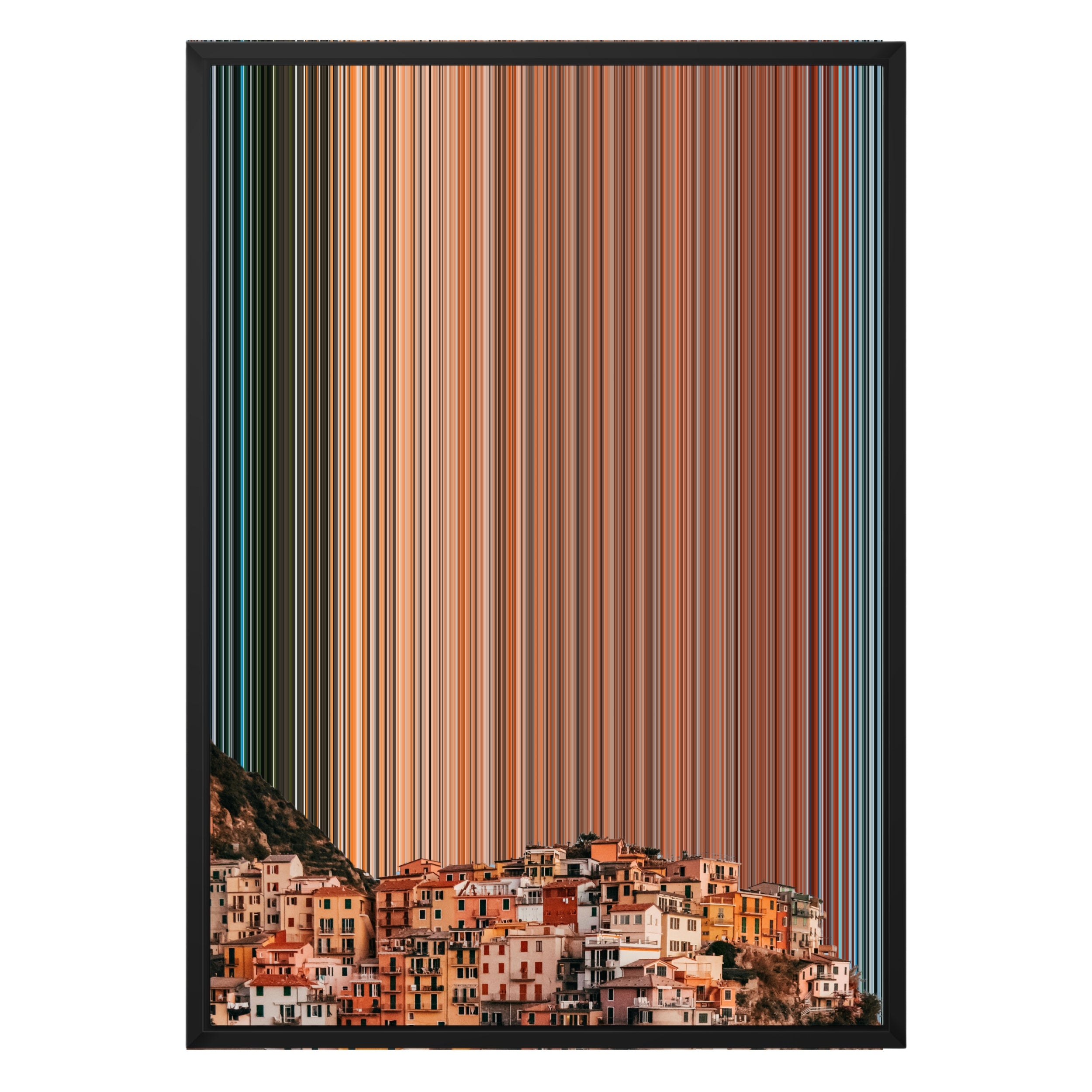 18×26" Metallic Float Frame Canvas - Black Frame variant