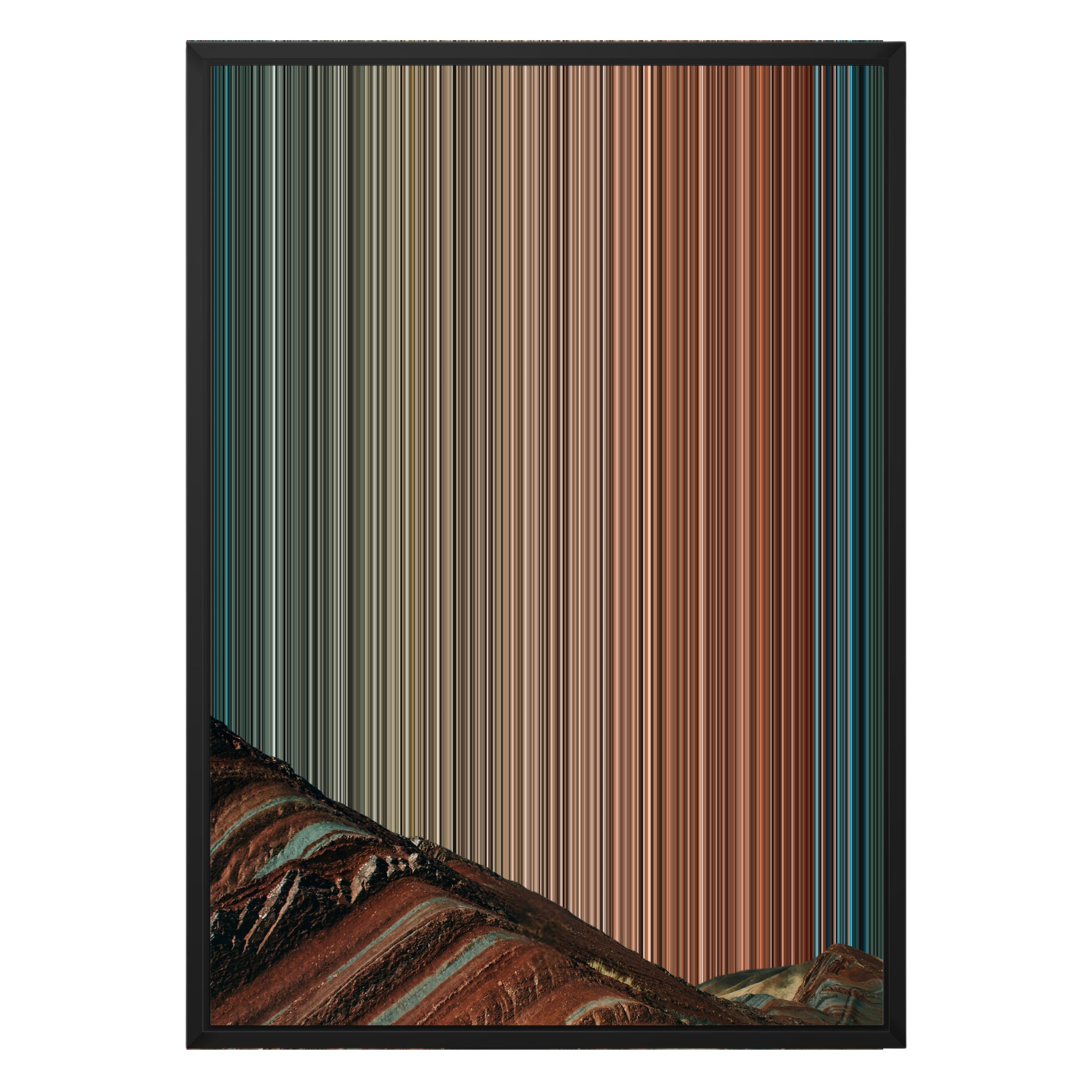 18×26" Metallic Float Frame Canvas - Black Frame variant