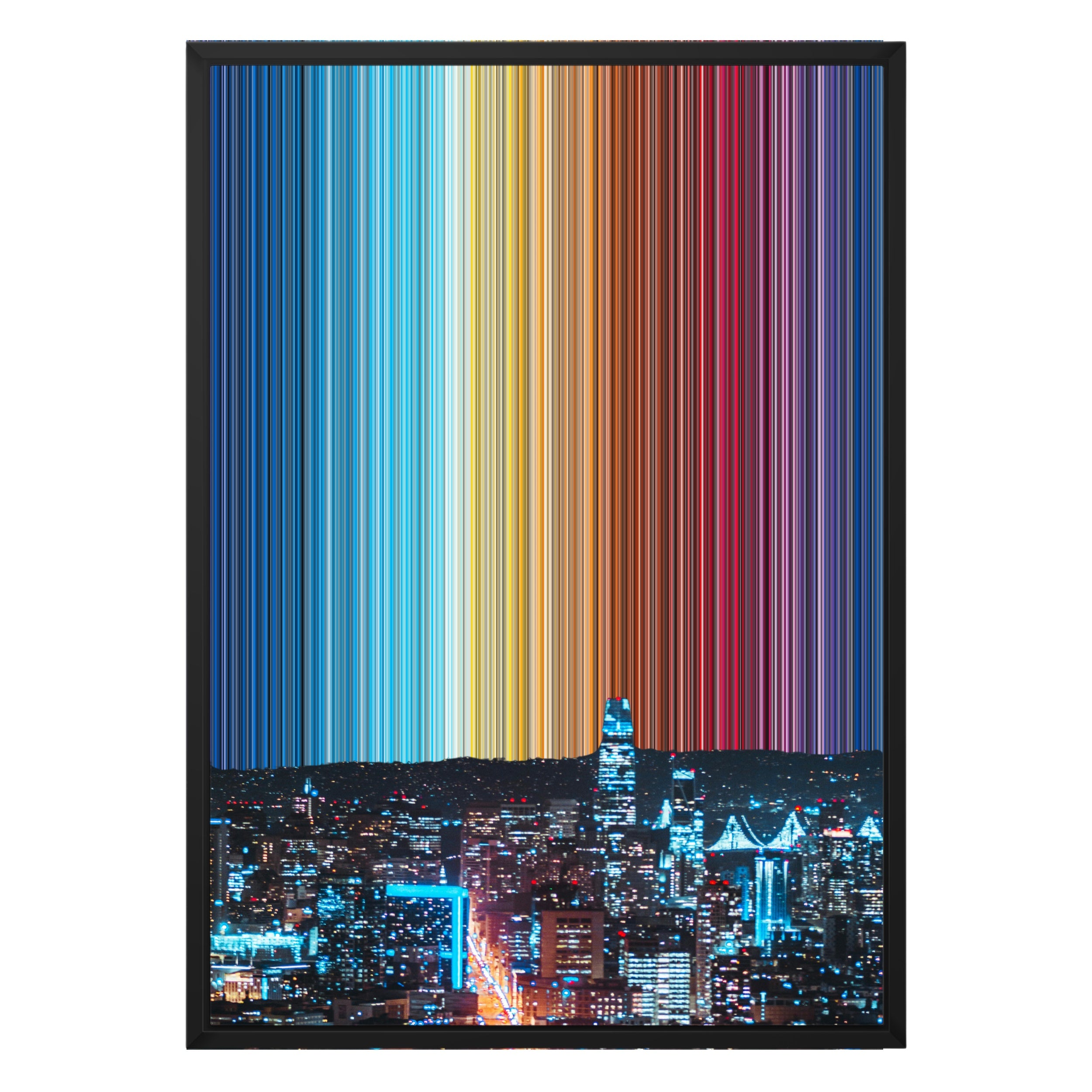 18×26" Metallic Float Frame Canvas - Black Frame variant