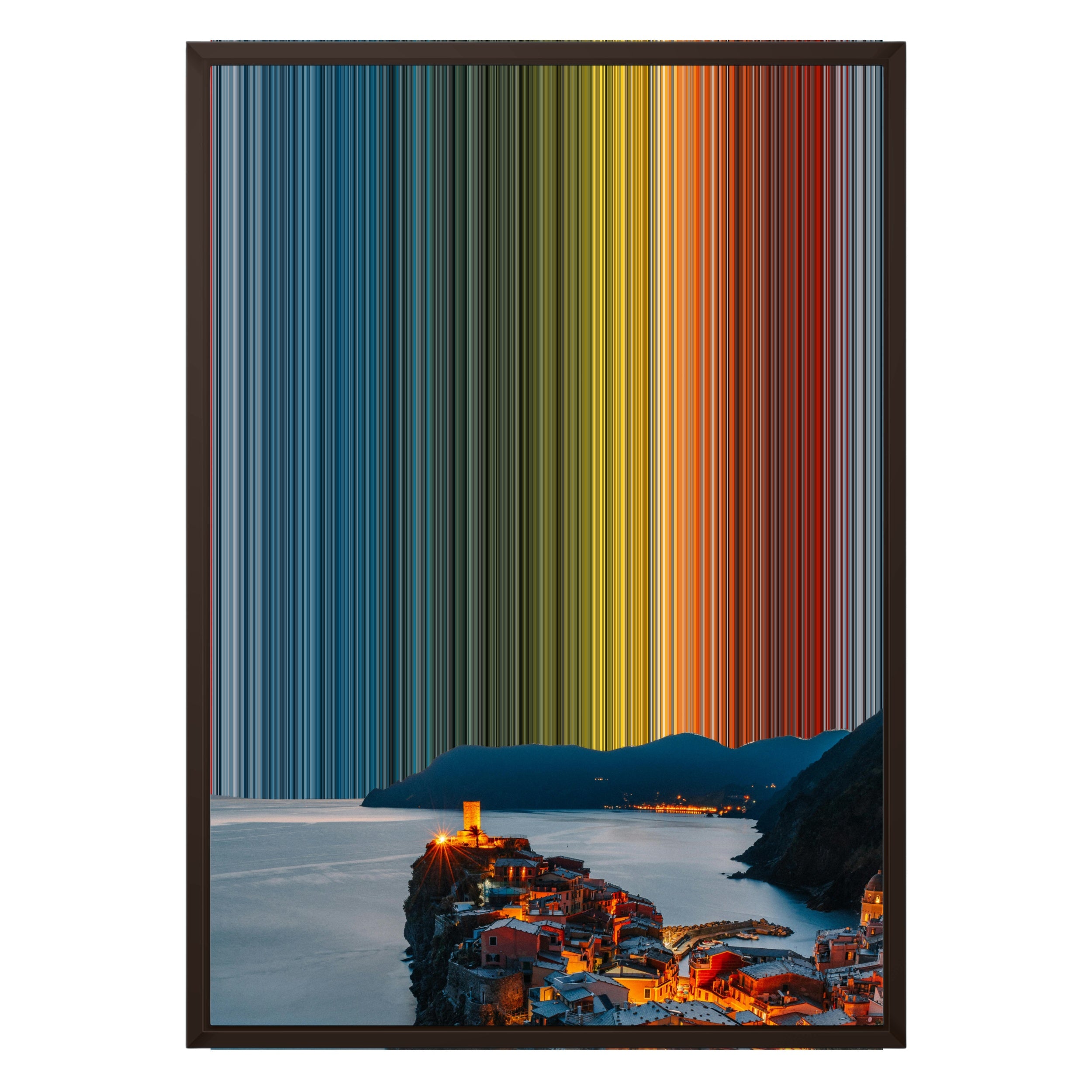 18×26" Metallic Float Frame Canvas - Brown Frame variant