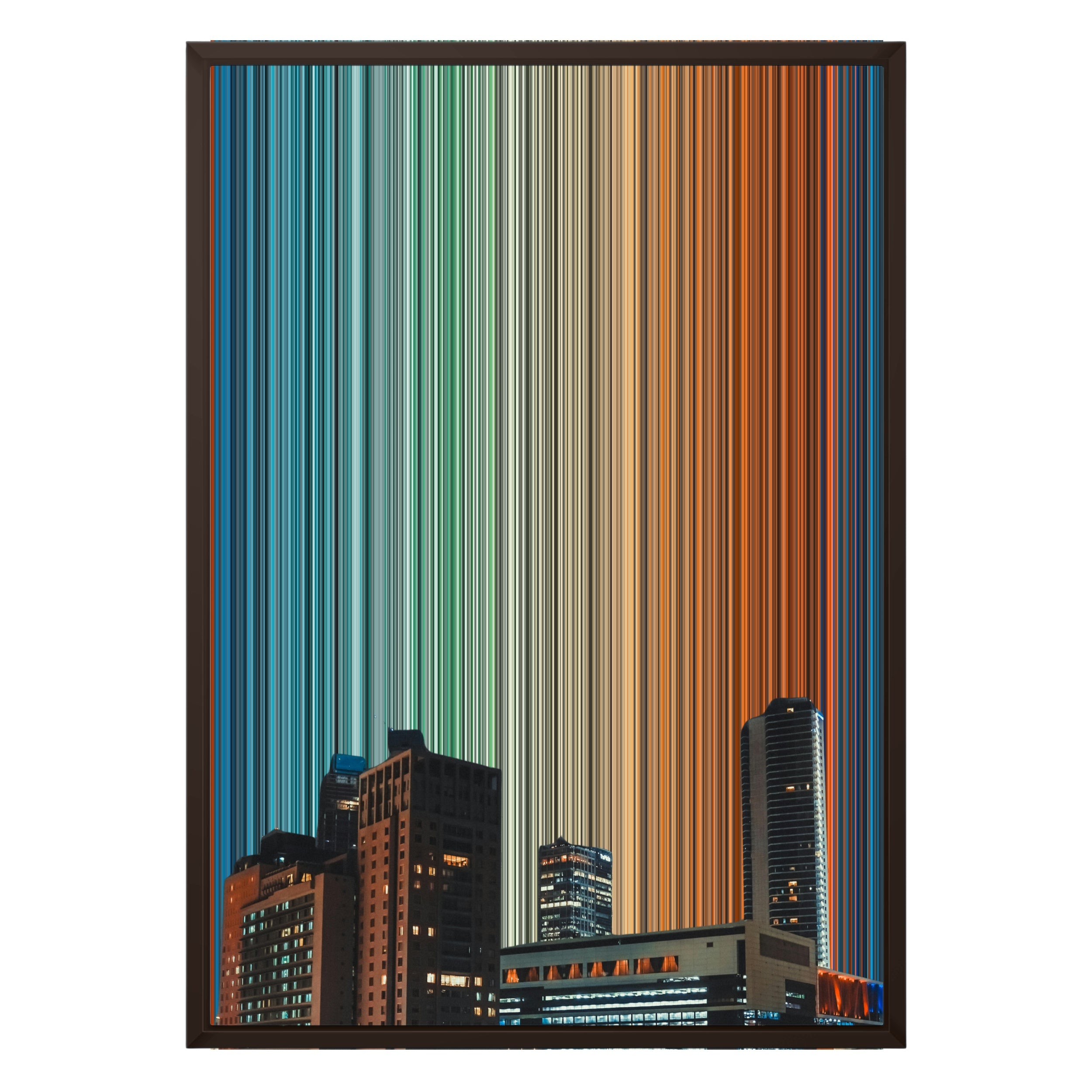 18×26" Metallic Float Frame Canvas - Brown Frame variant