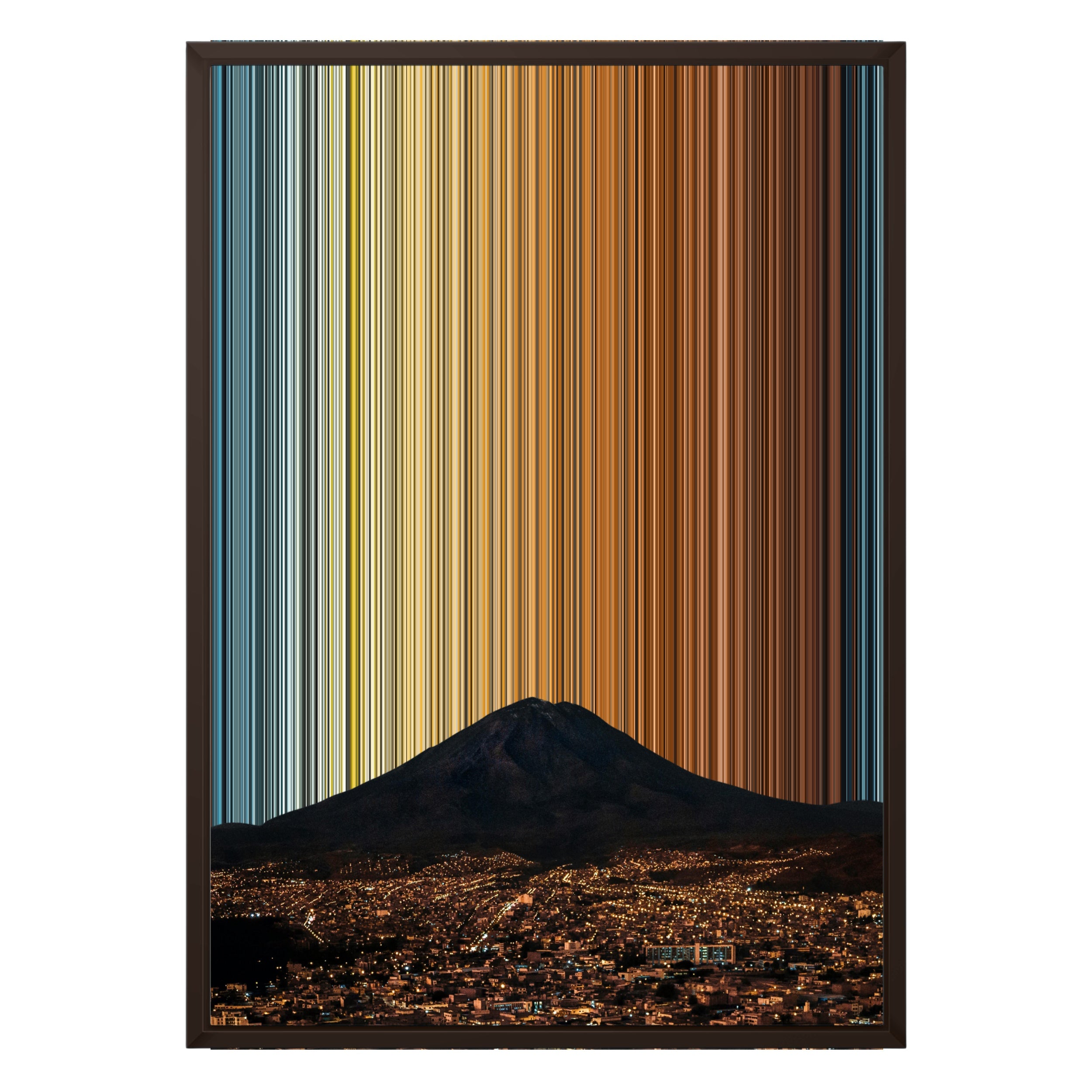 18×26" Metallic Float Frame Canvas - Brown Frame variant
