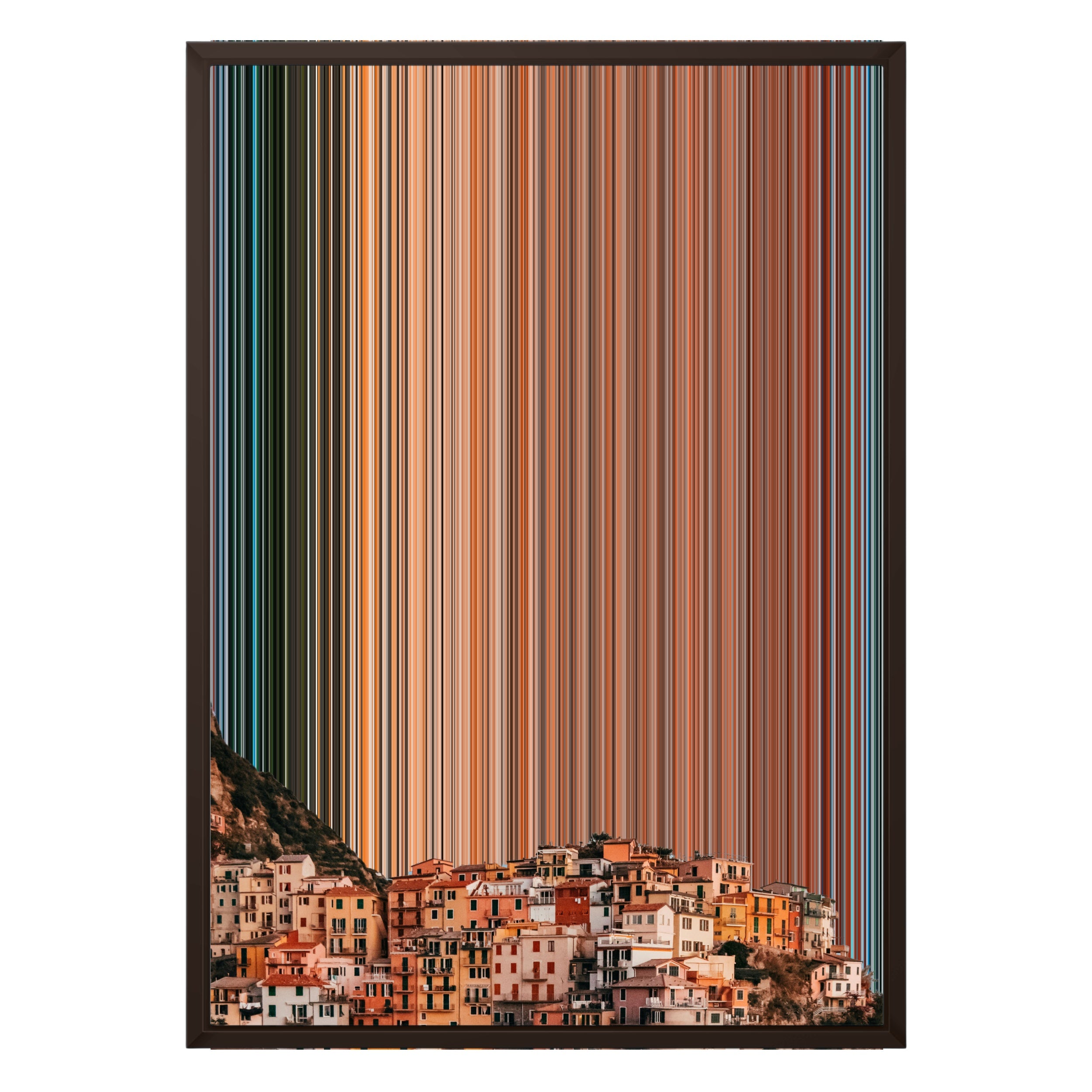 18×26" Metallic Float Frame Canvas - Brown Frame variant