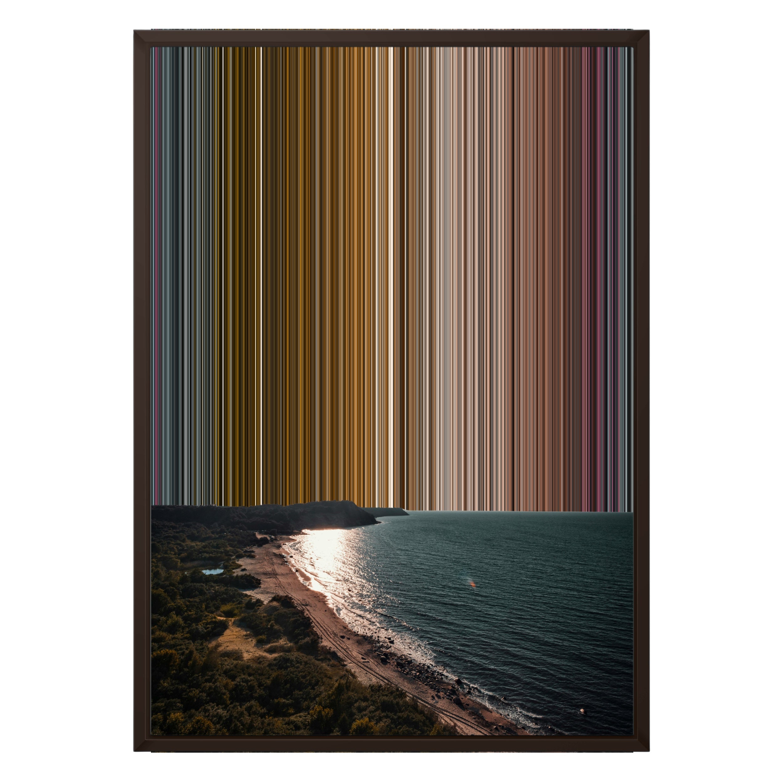 18×26" Metallic Float Frame Canvas - Brown Frame variant