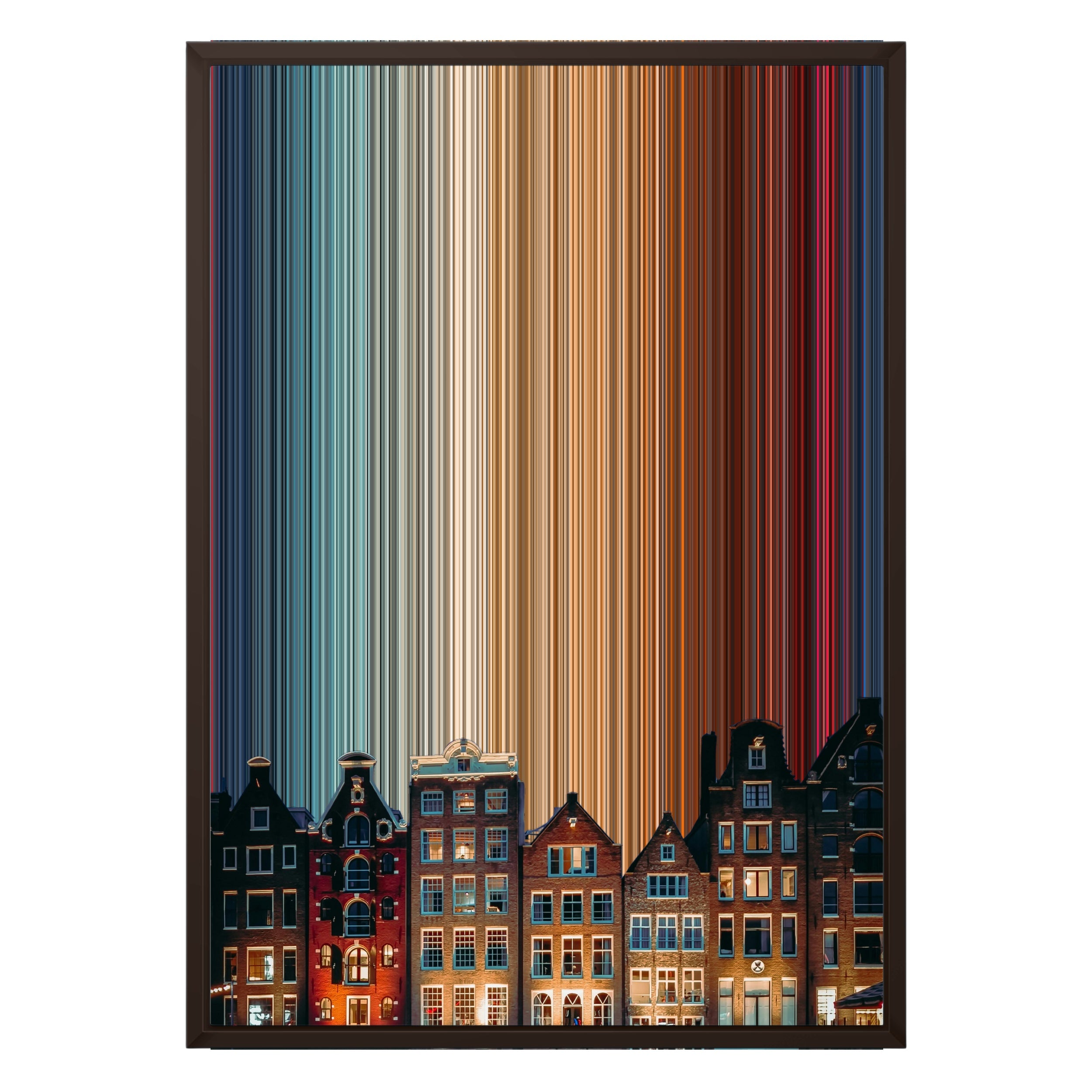 18×26" Metallic Float Frame Canvas - Brown Frame variant