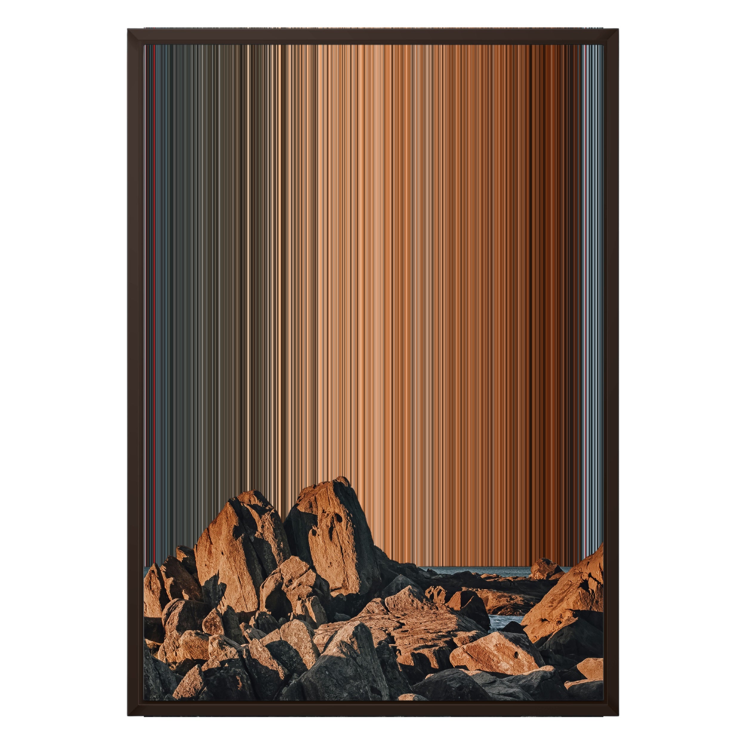 18×26" Metallic Float Frame Canvas - Brown Frame variant
