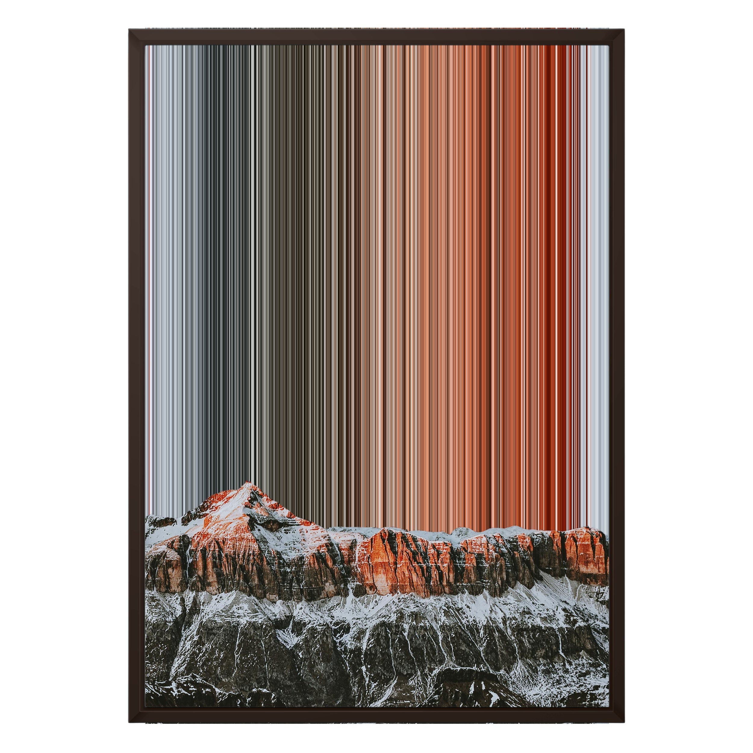 18×26" Metallic Float Frame Canvas - Brown Frame variant