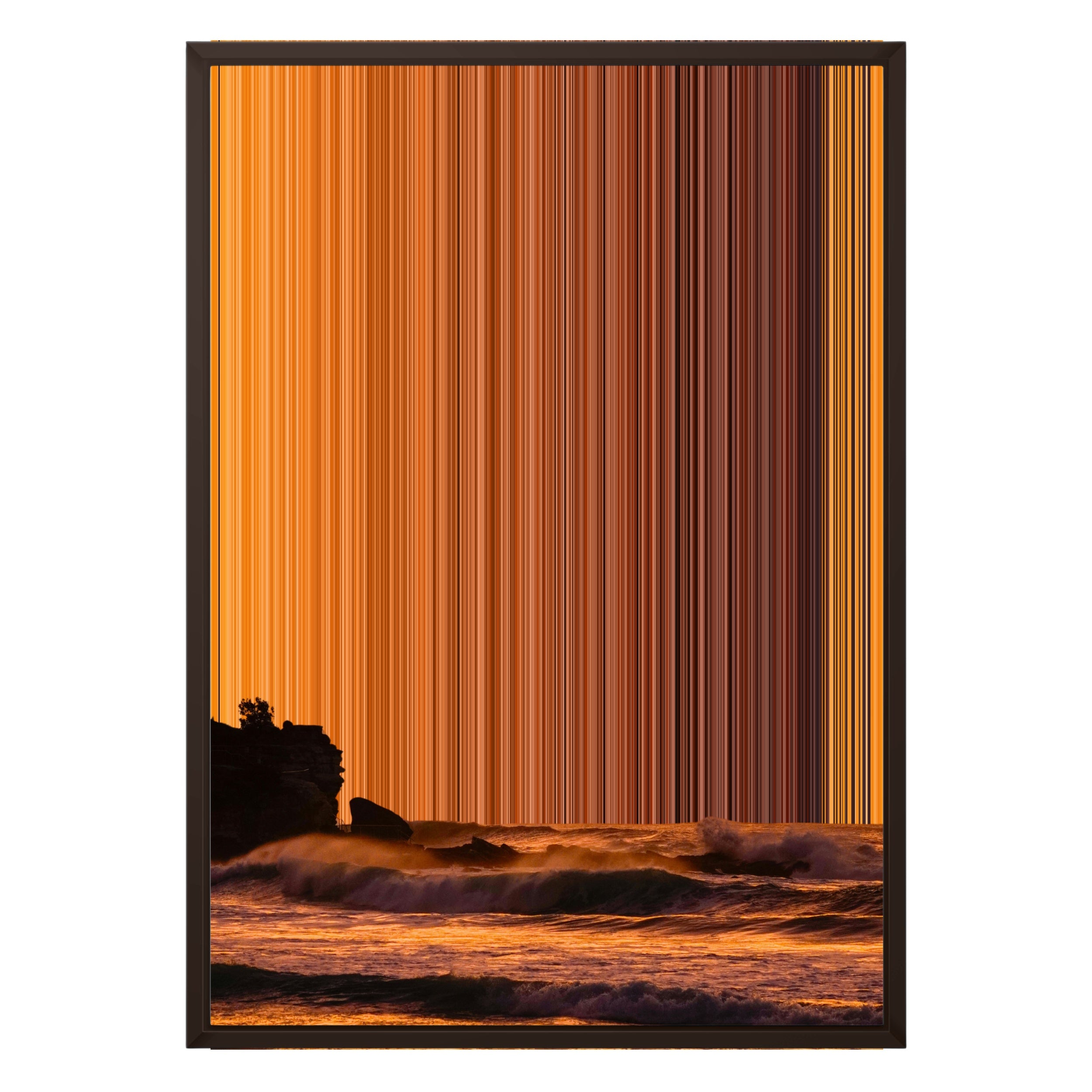 18×26" Metallic Float Frame Canvas - Brown Frame variant