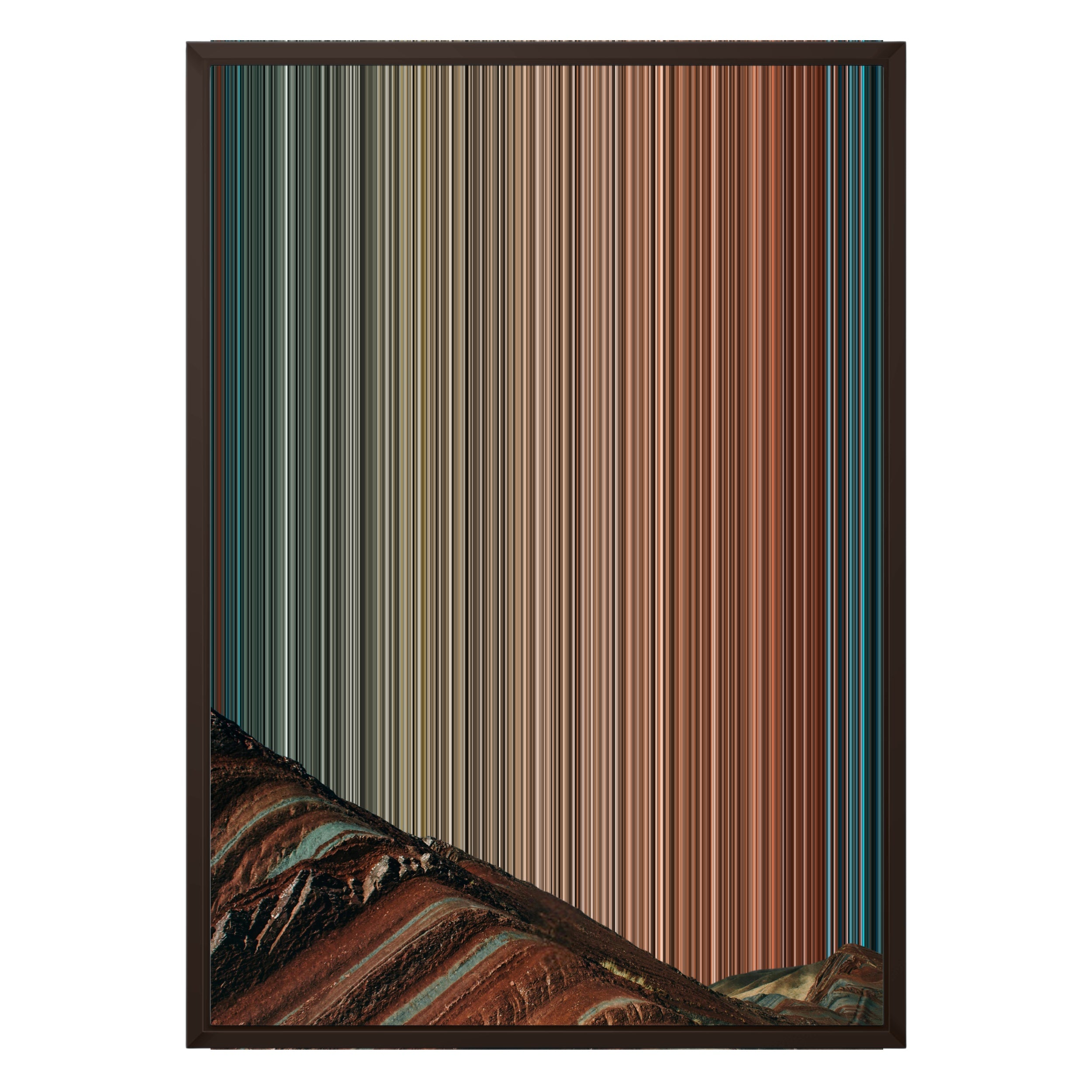 18×26" Metallic Float Frame Canvas - Brown Frame variant