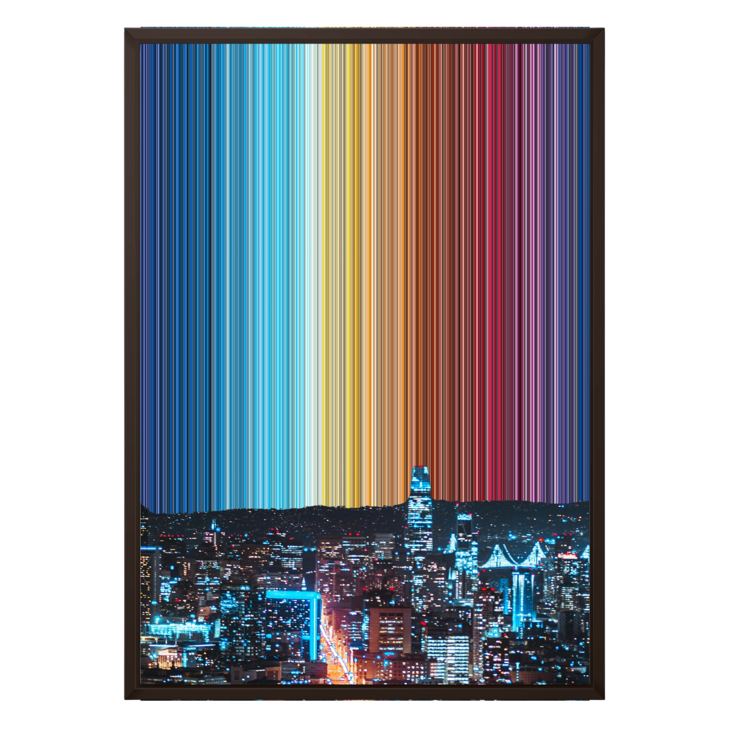 18×26" Metallic Float Frame Canvas - Brown Frame variant